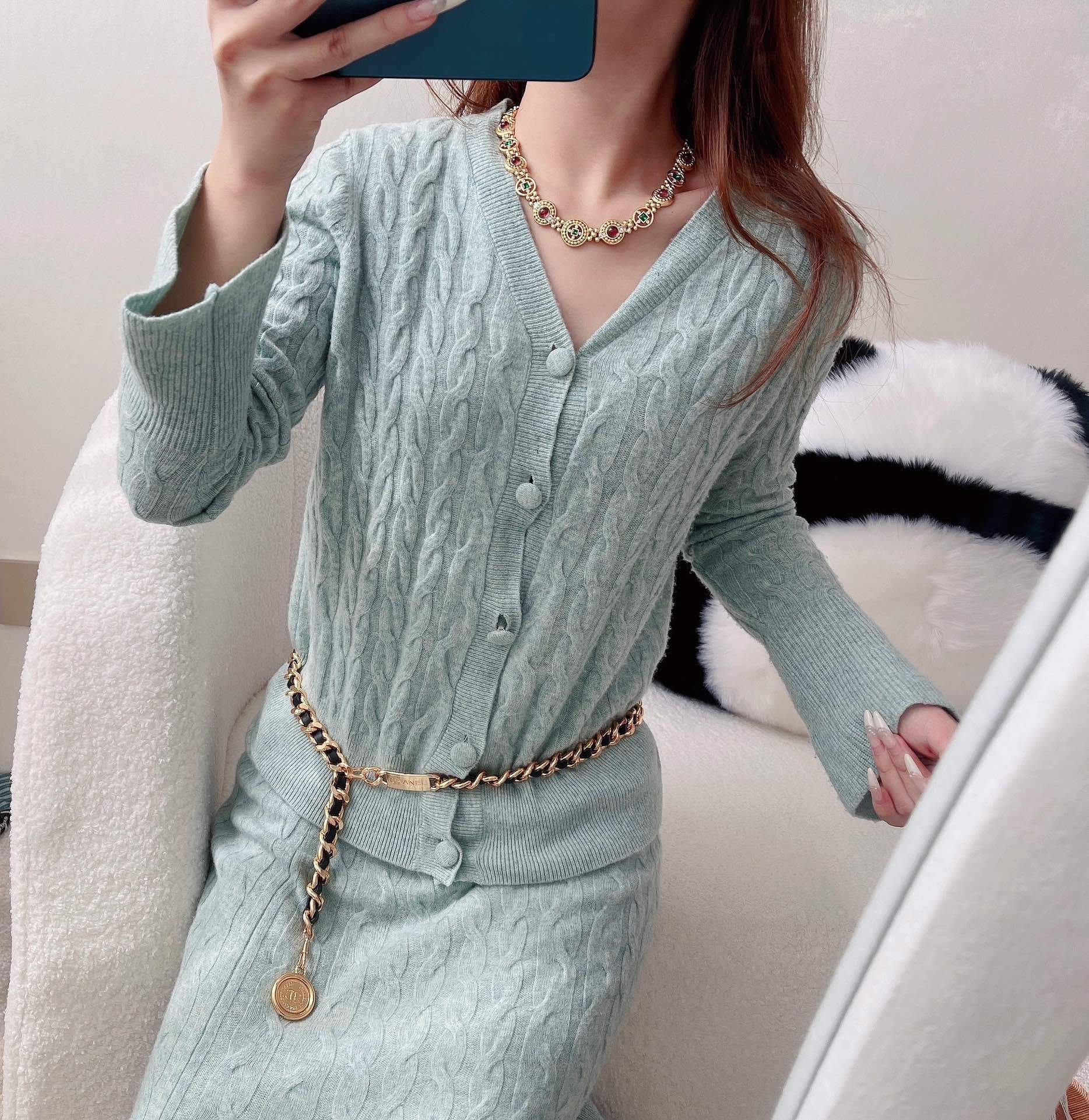 Luxury Gold & Black Leather Chain Belt with Vintage Coin Charm