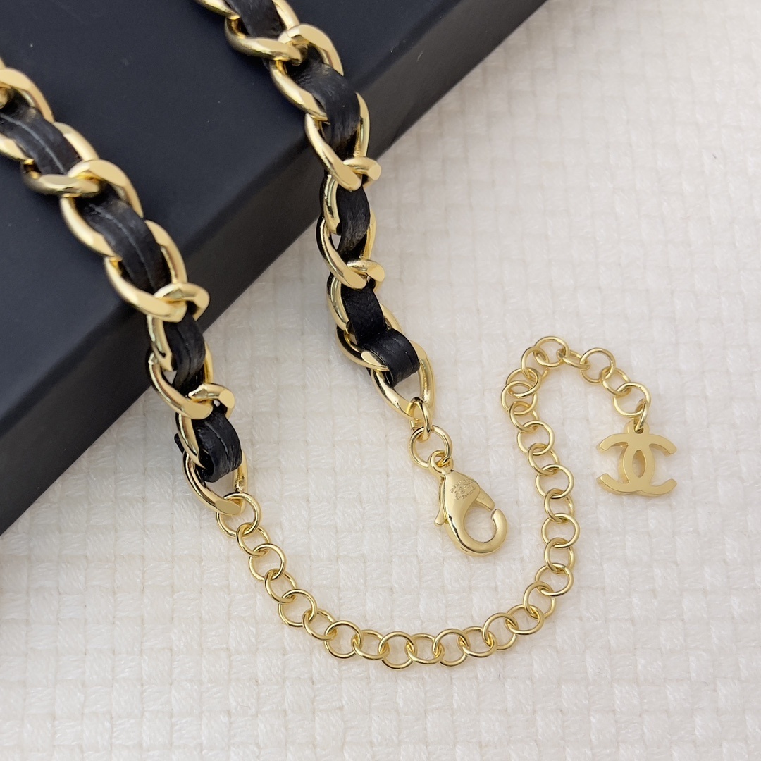 Chanel Gold-Tone Chain Belt with Crystal Lettering & Roller Skate