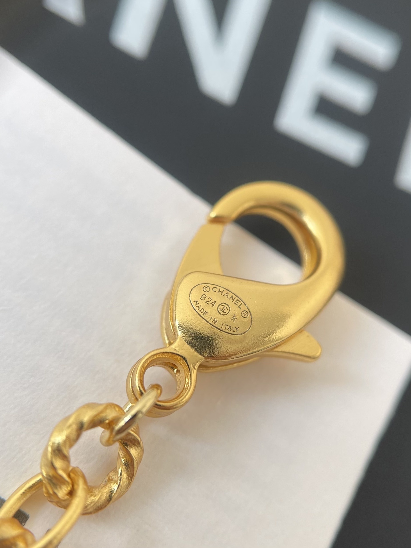 Chanel Gold-Tone Star Medallion Chain Belt with CC Logo Charms