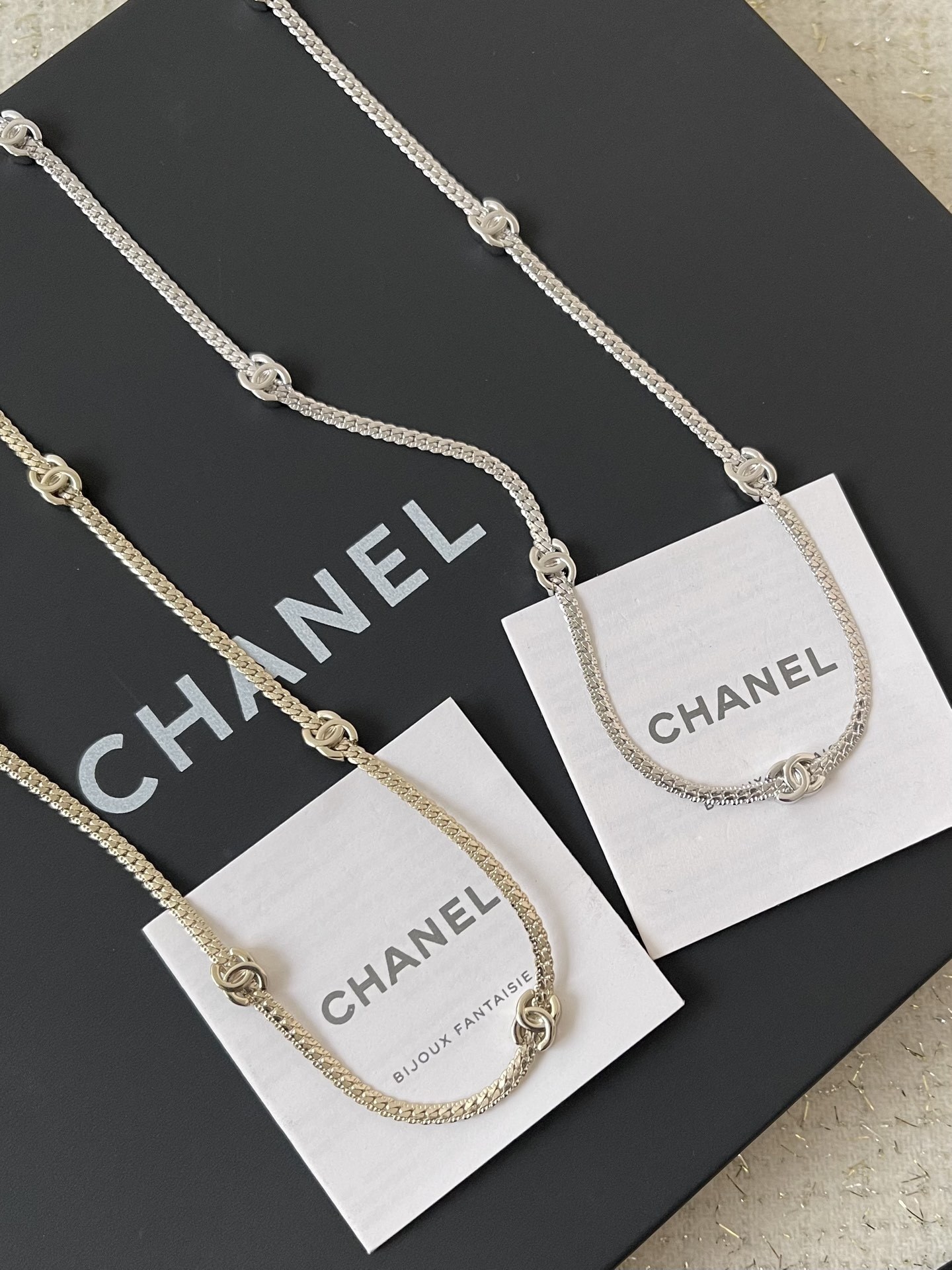 Elegant CC Logo Long Chain Necklace - Versatile Designer Style