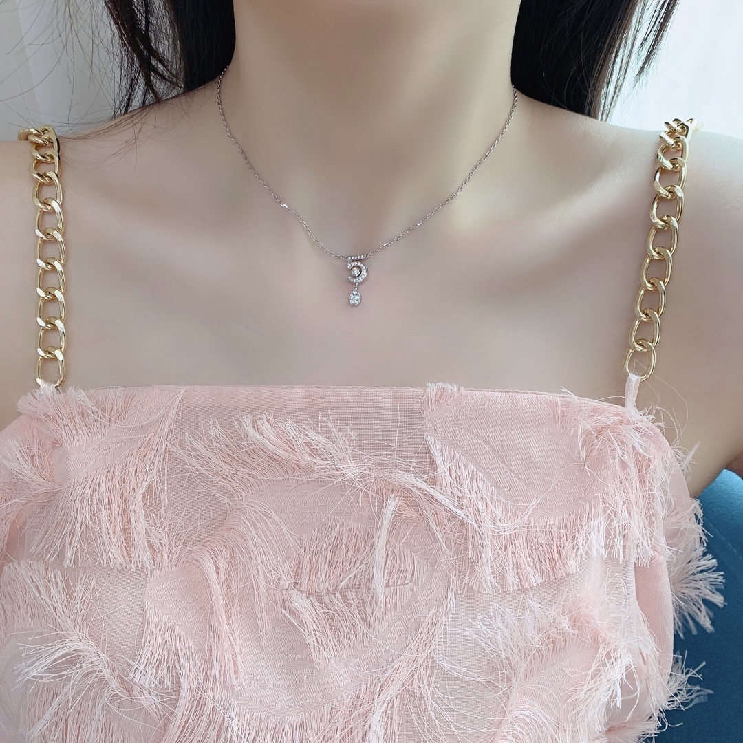 Elegant Silver No. 5 Crystal Drop Necklace - Luxury Jewelry Gift