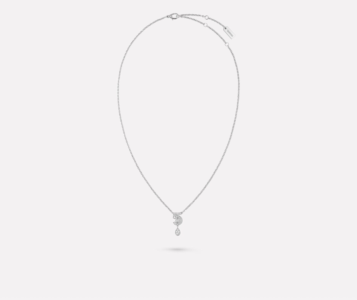 Elegant Silver No. 5 Crystal Drop Necklace – Luxury Jewelry Gift