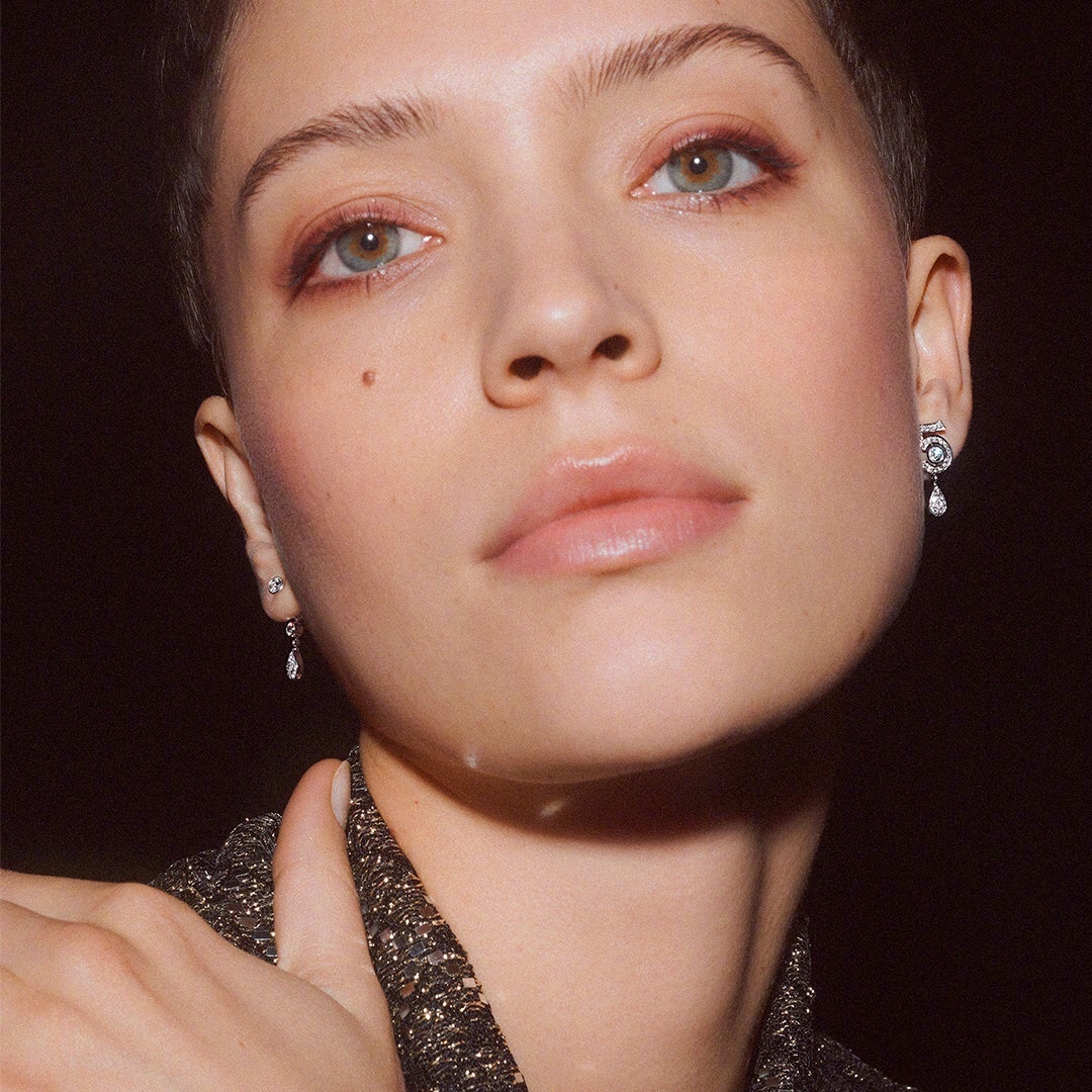 Eternal N°5 Transformable Diamond Drop Earrings - 18K White Gold