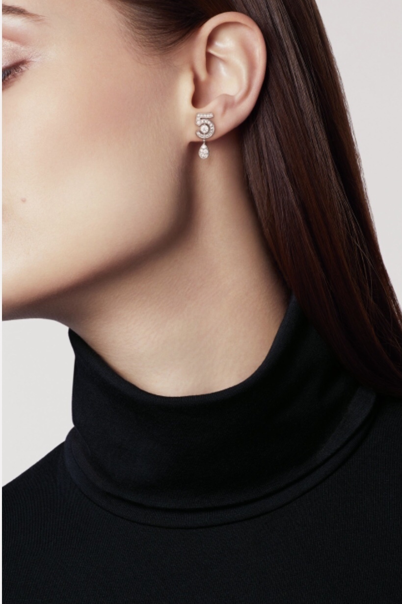 Eternal N°5 Transformable Diamond Drop Earrings - 18K White Gold