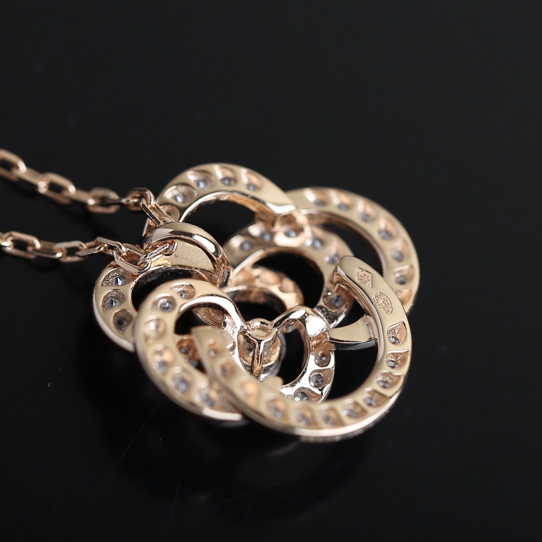 Luxury Camellia Flower Crystal Pendant Necklace & Earrings Set