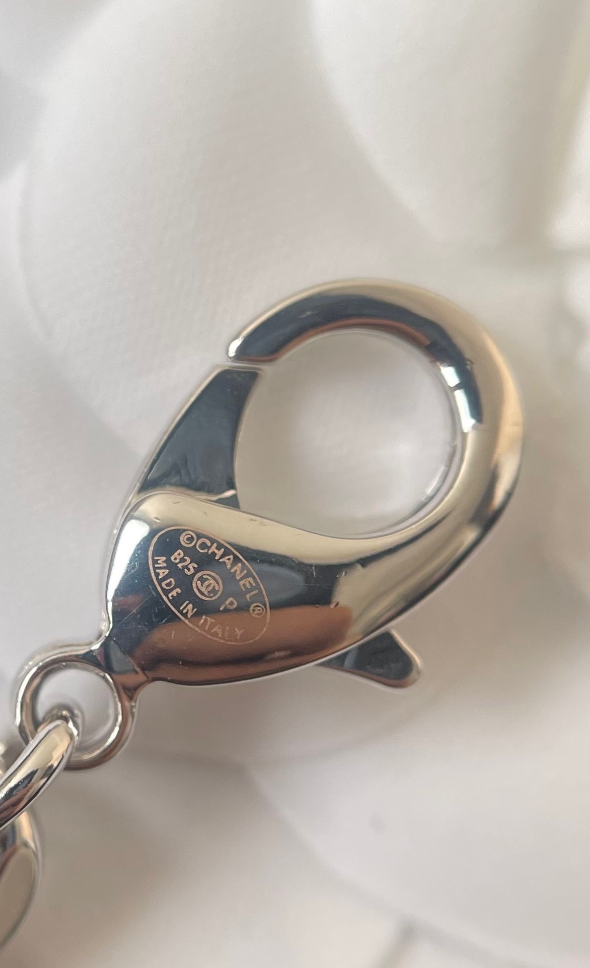 Elegant Crystal Double C Medallion Choker - Silver Triple Chain