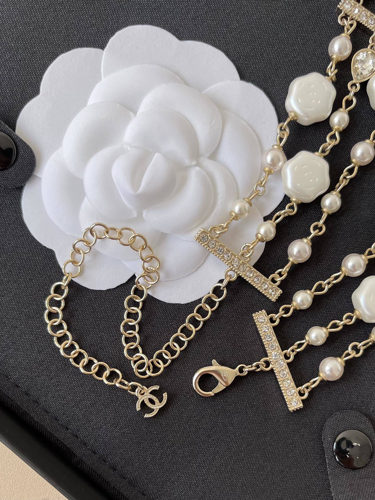 Chanel 2024/25 Métiers d'art Pearl & Crystal CC Choker Necklace