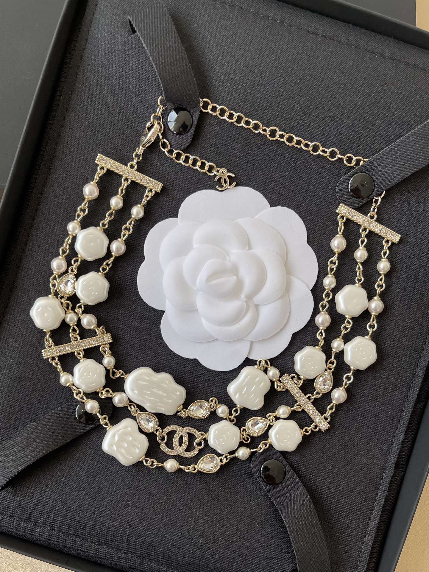 Chanel 2024/25 Métiers d'art Pearl & Crystal CC Choker Necklace