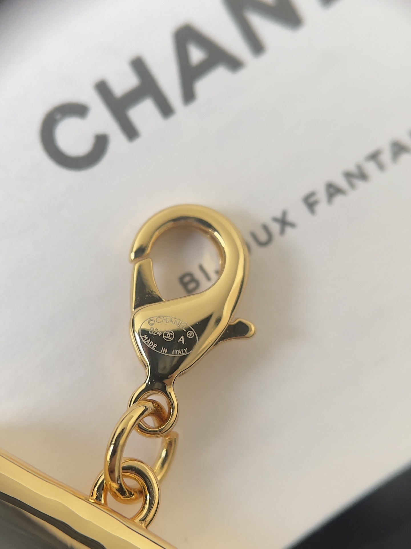 Chanel Triple Strand Pearl Choker Necklace with Gold CC Logo