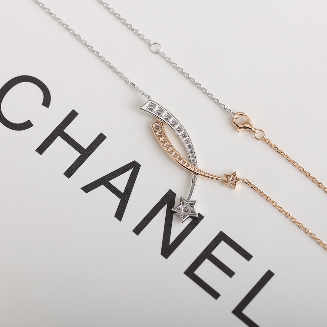 Luxury Étoile Filante 18K Gold Shooting Star Diamond Necklace