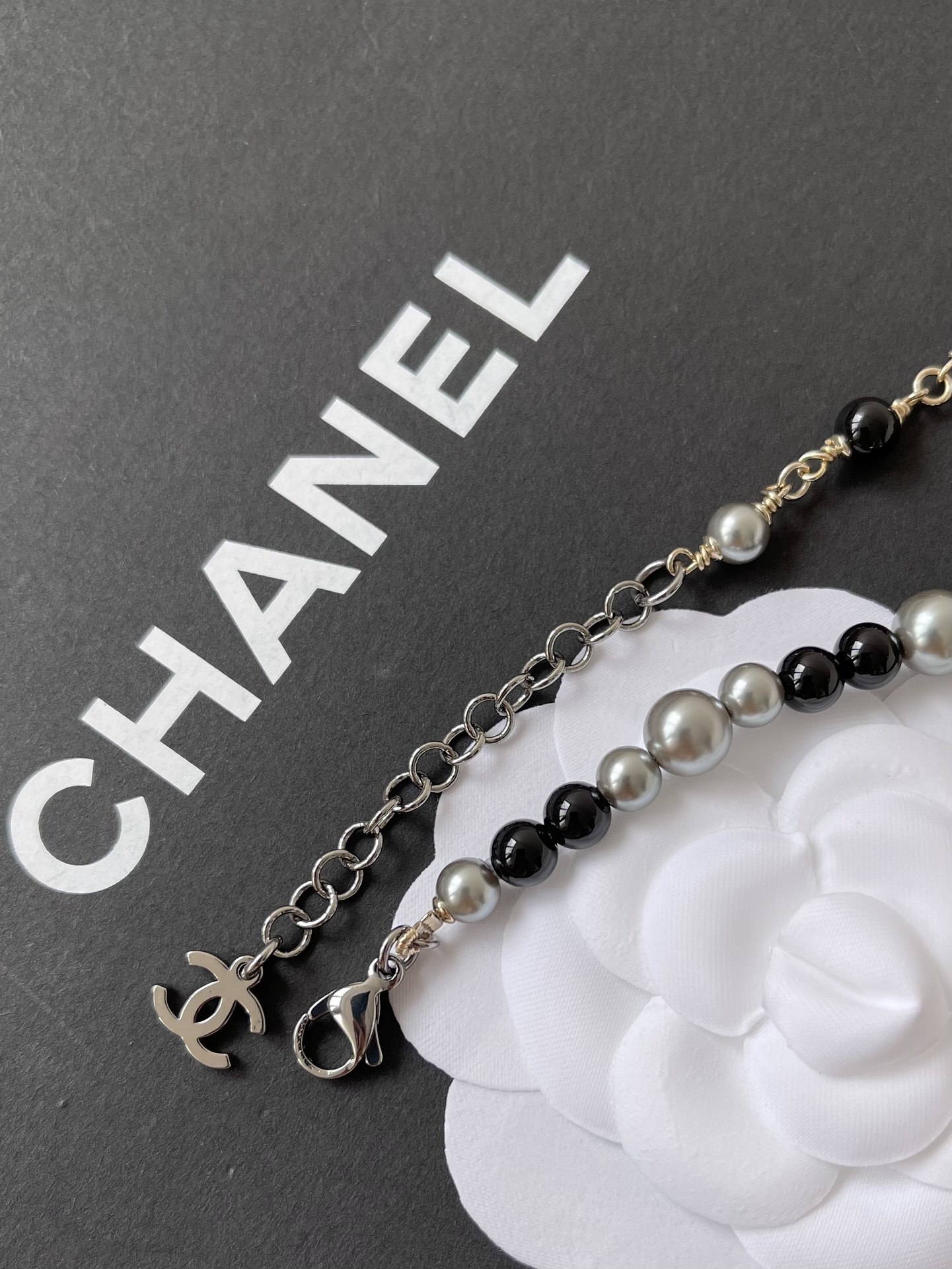 Chanel Butterfly Crystal & Pearl Long Necklace Jewelry Collection