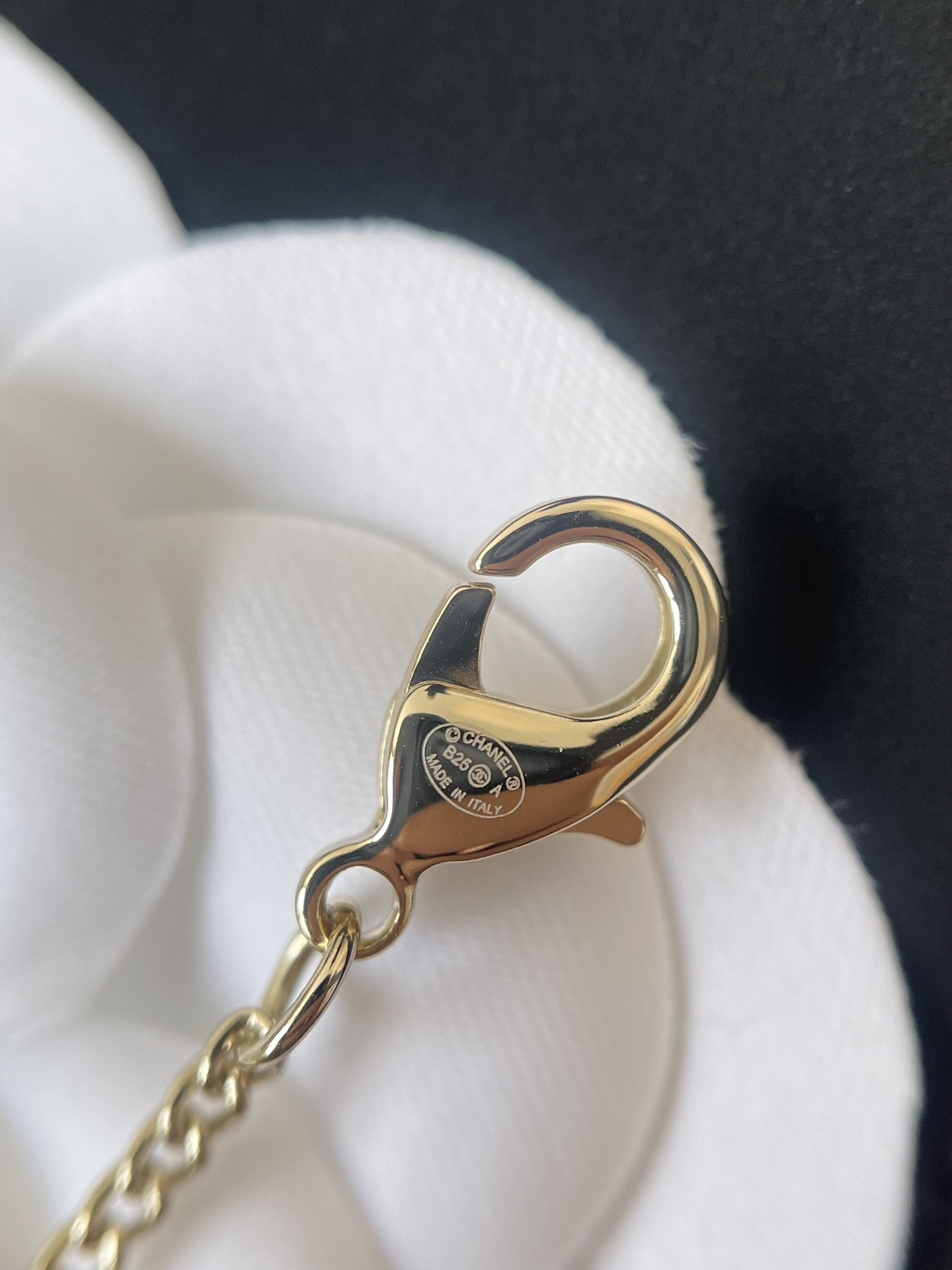 Chanel Paris Gold Coin Necklace with Crystal CC Logo Pendant