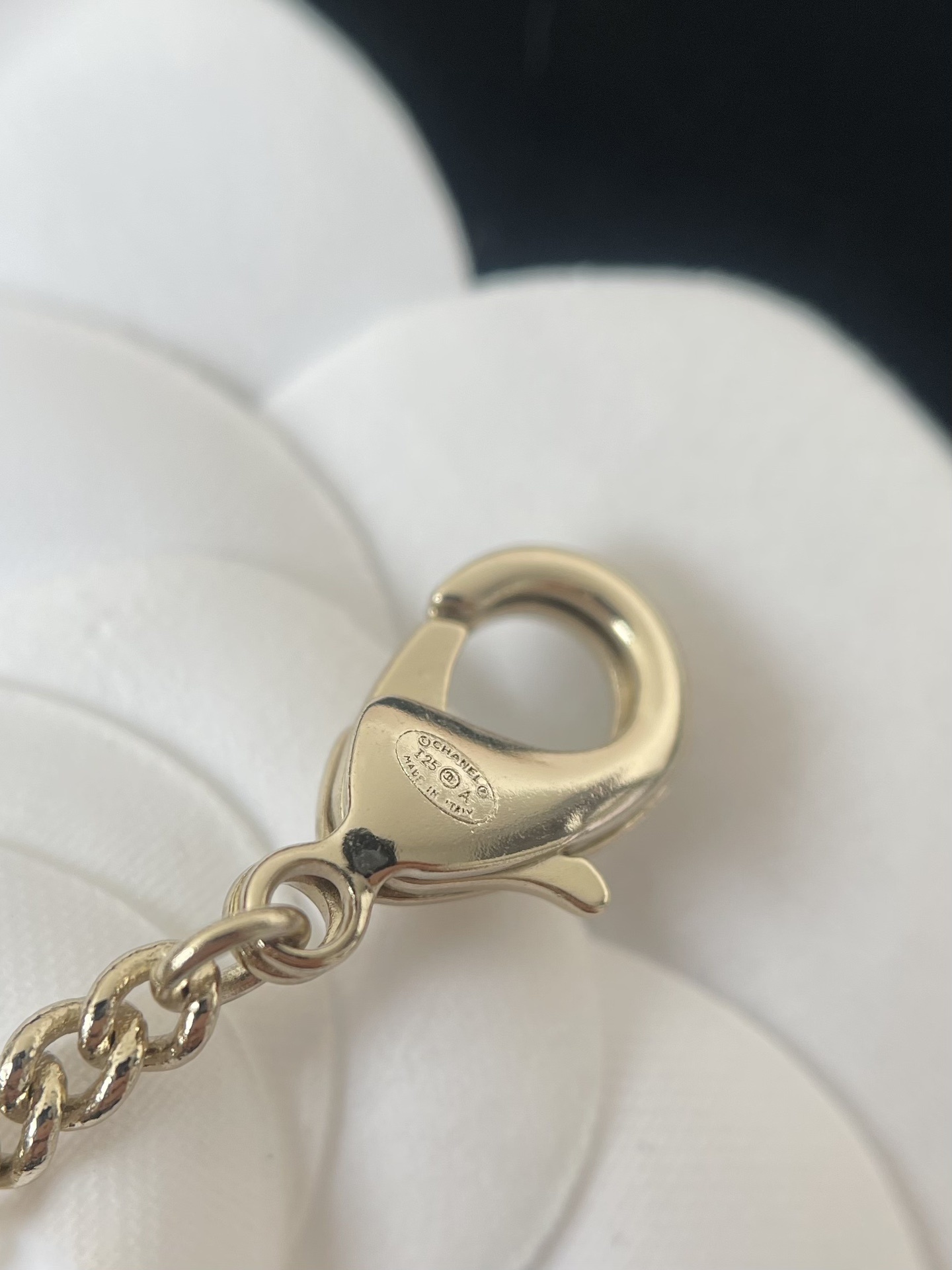 Chanel Gold Heart Pendant Necklace with Pearls and CC Logo