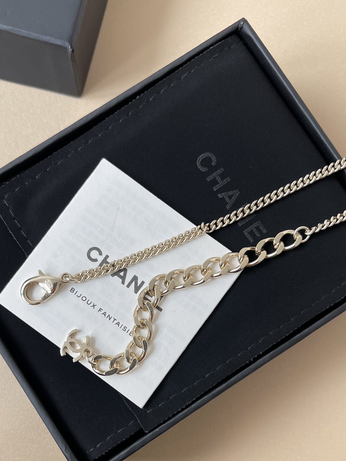Chanel Gold Heart Pendant Necklace with Pearls and CC Logo