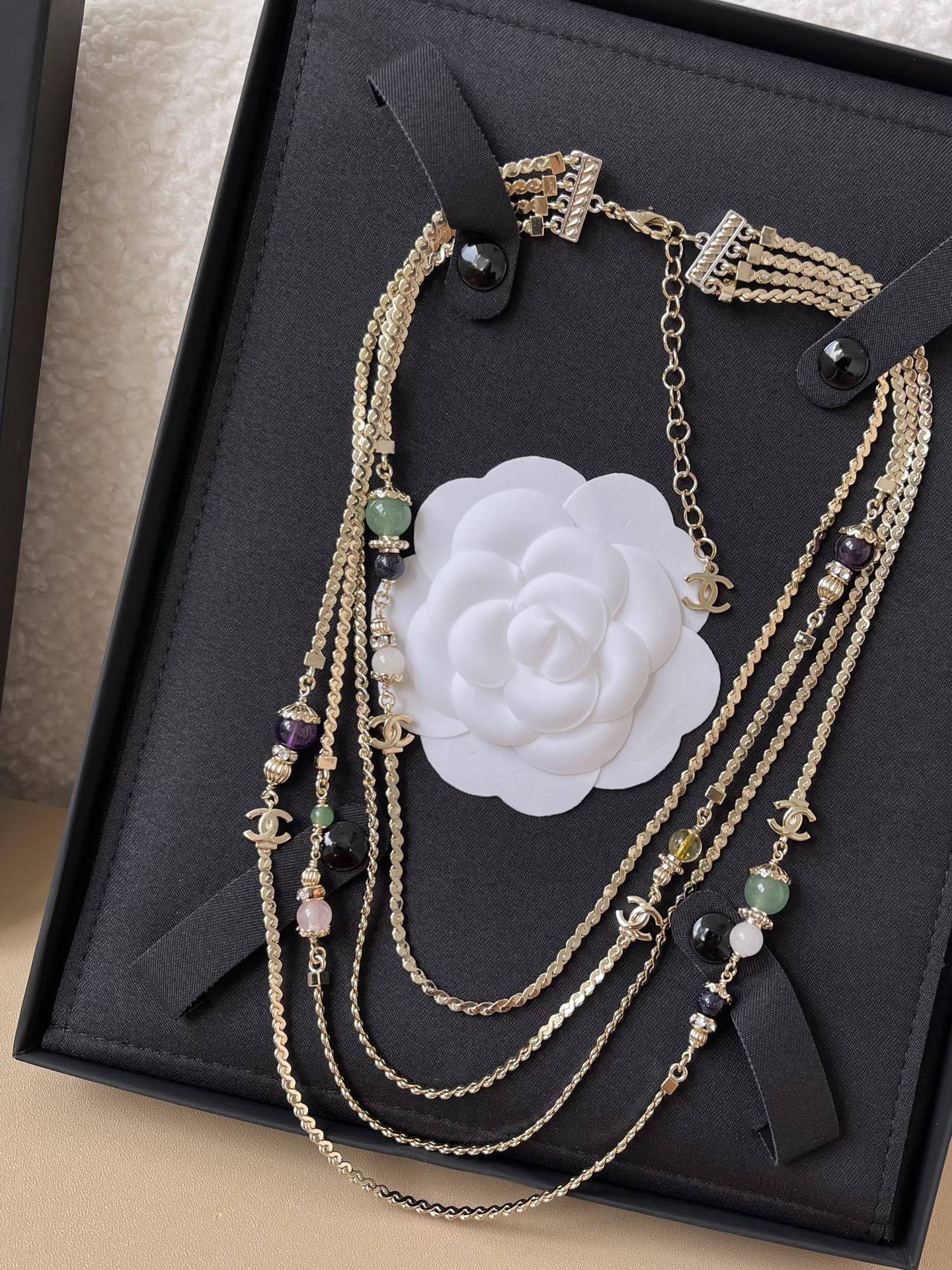 Chanel 2024/25 Métiers d'Art Multi-Strand Gemstone Necklace