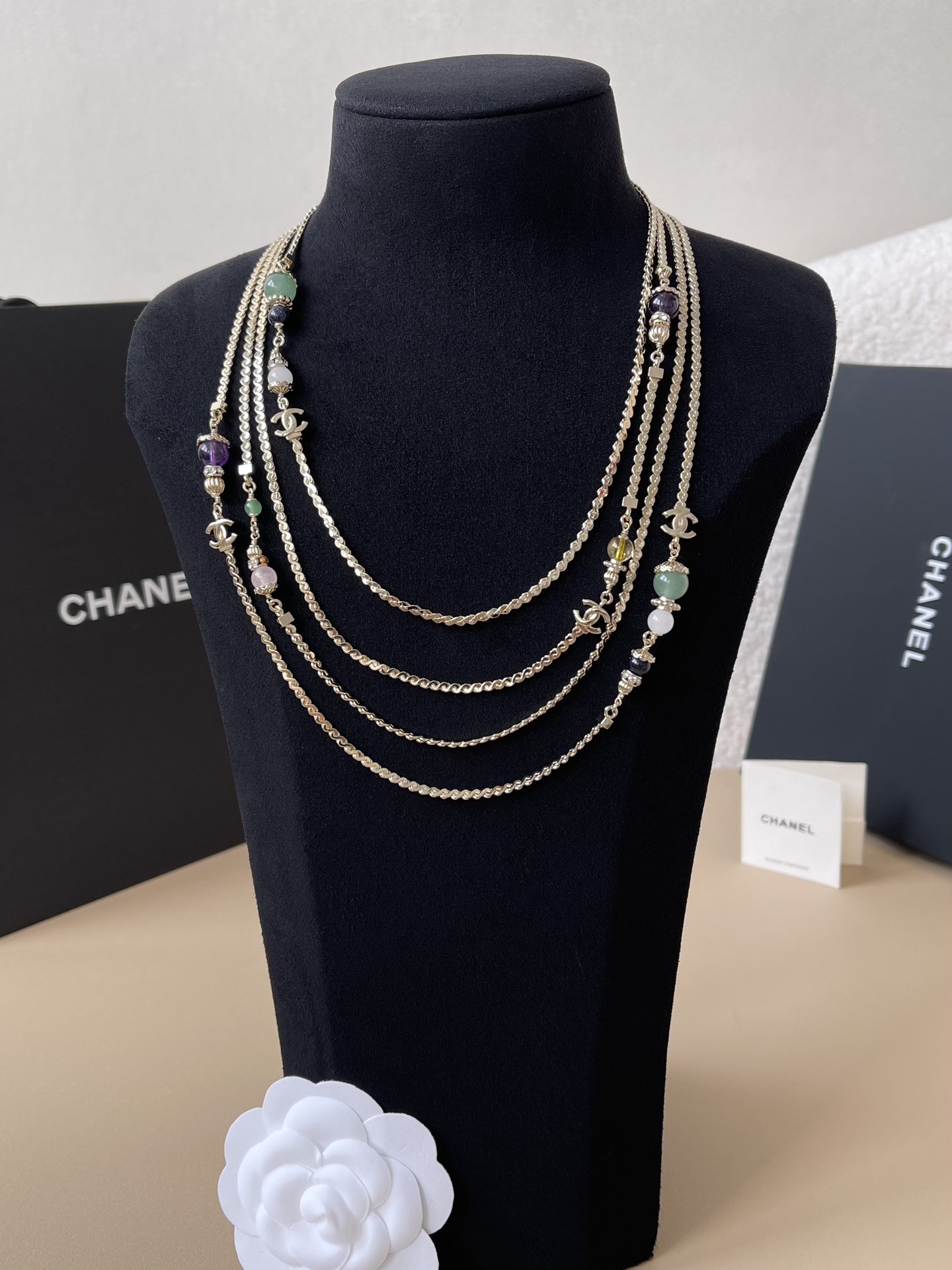 Chanel 2024/25 Métiers d'Art Multi-Strand Gemstone Necklace