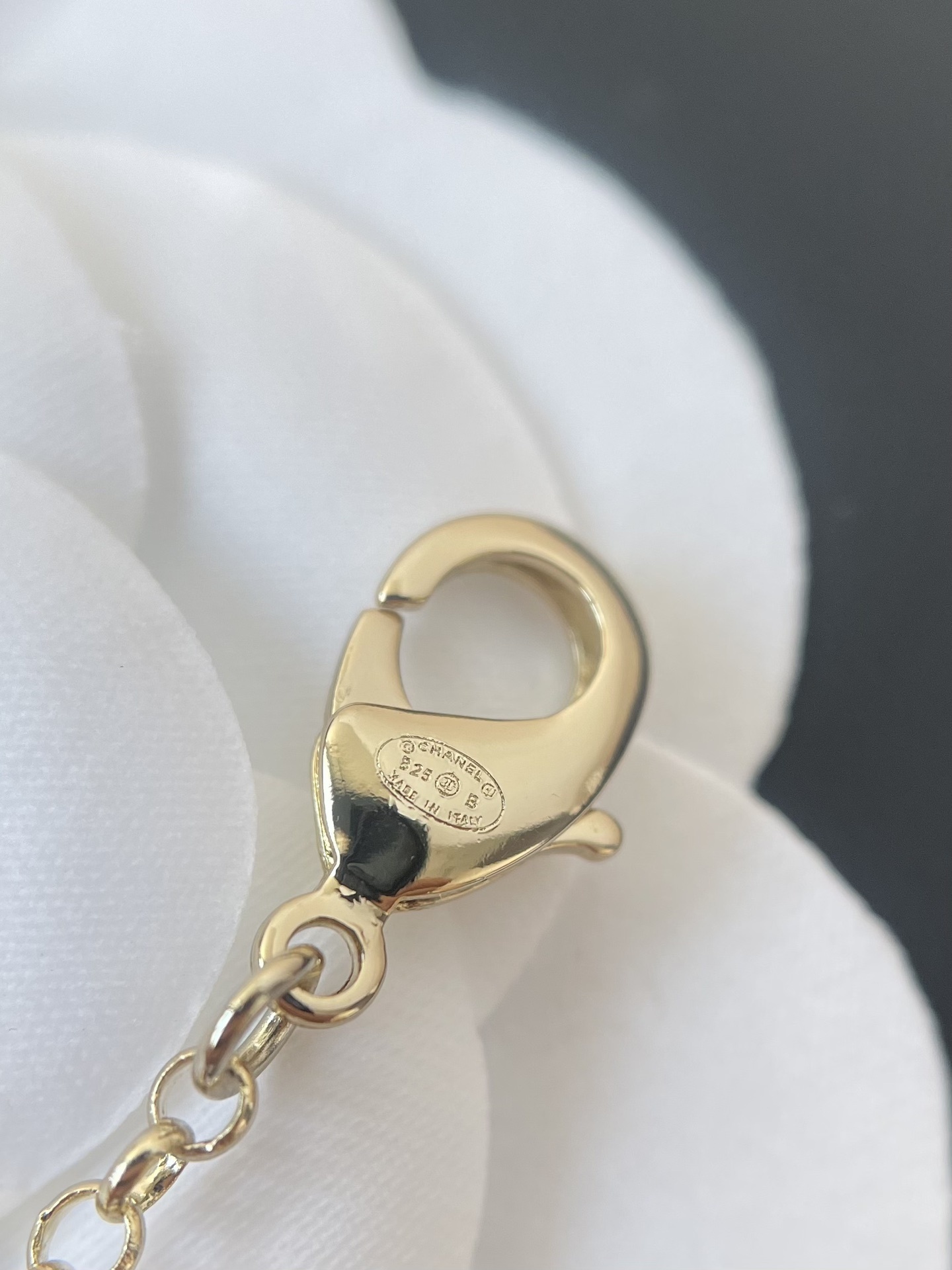 Chanel CC Logo Heart Crystal Y-Necklace in Gold Tone Luxury