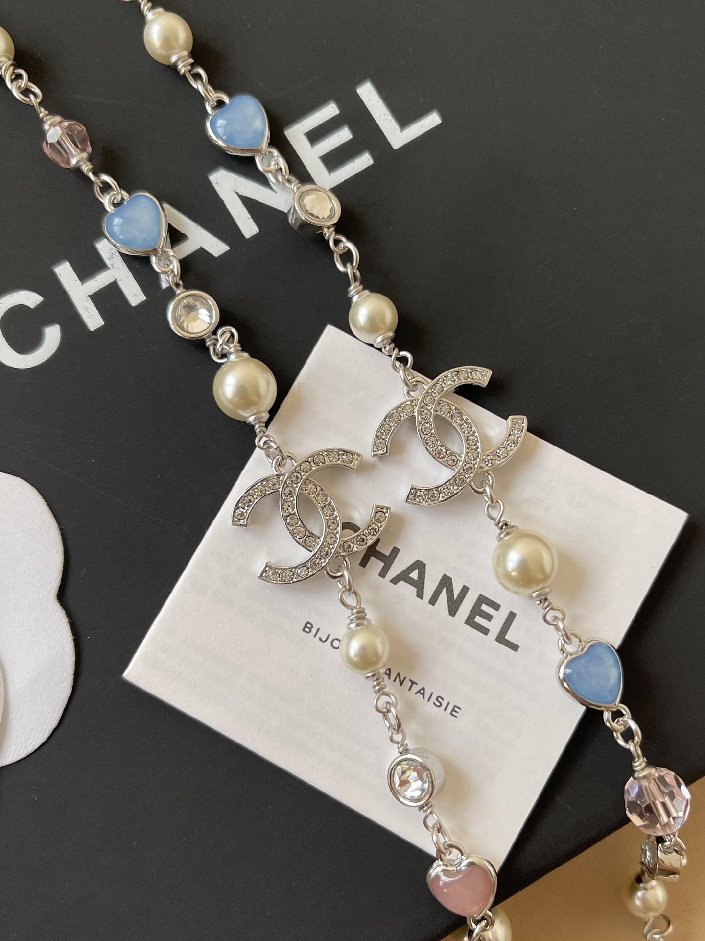 Chanel CC Logo Heart Long Necklace - 2025 Spring-Summer Collection