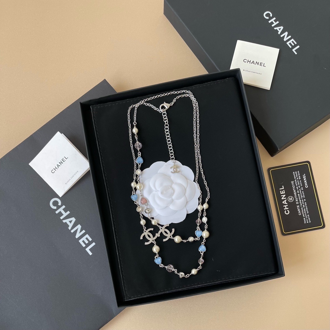 Chanel CC Logo Heart Long Necklace - 2025 Spring-Summer Collection