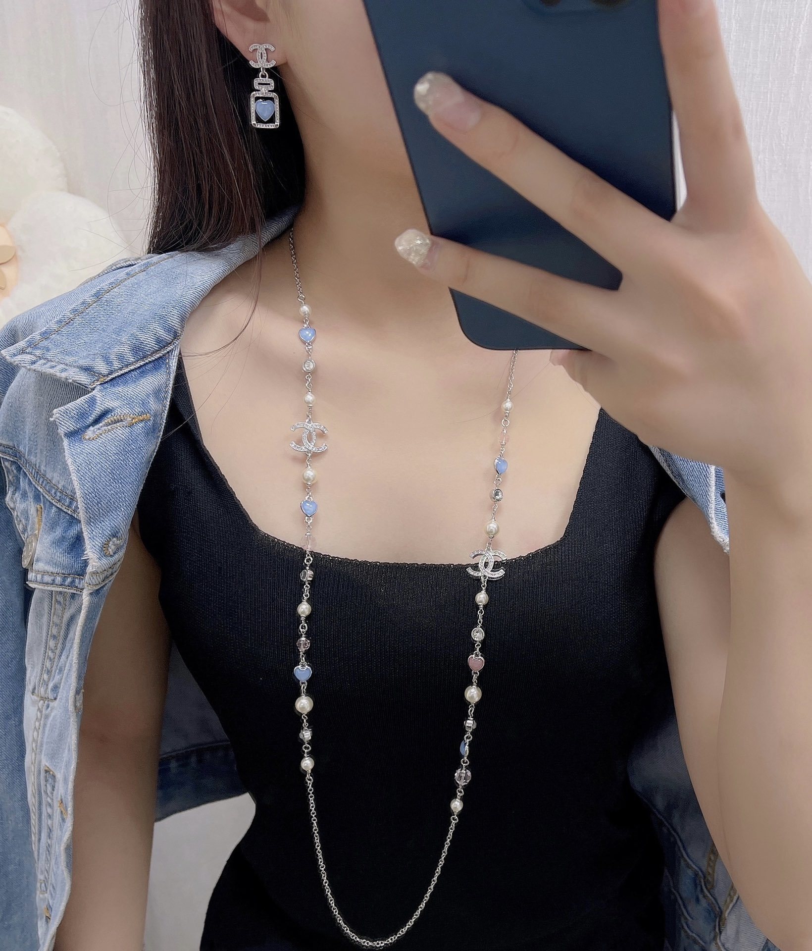 Chanel CC Logo Heart Long Necklace - 2025 Spring-Summer Collection