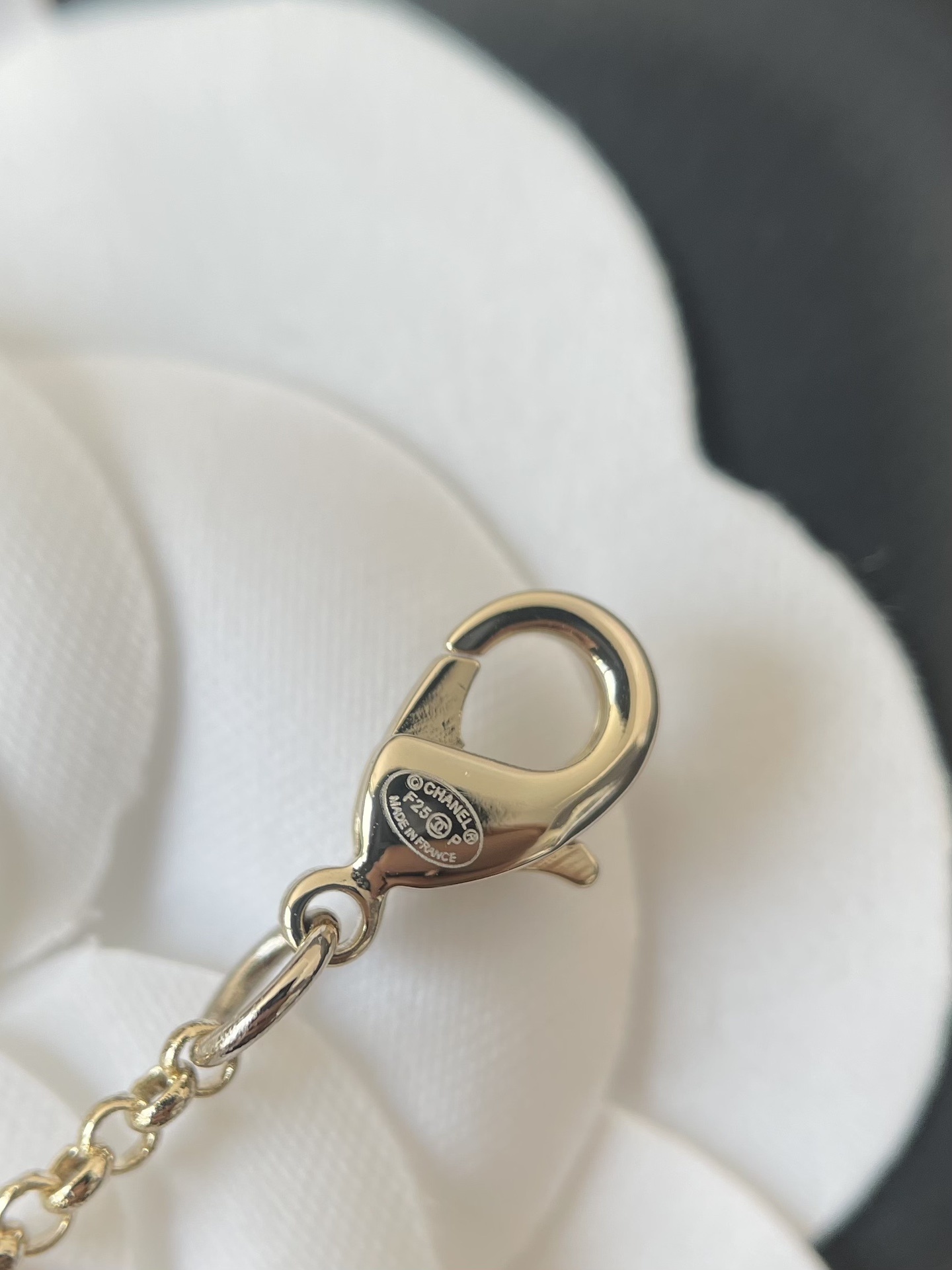 Elegant Double Layer Pearl Necklace with Crystal CC Logo & Charms