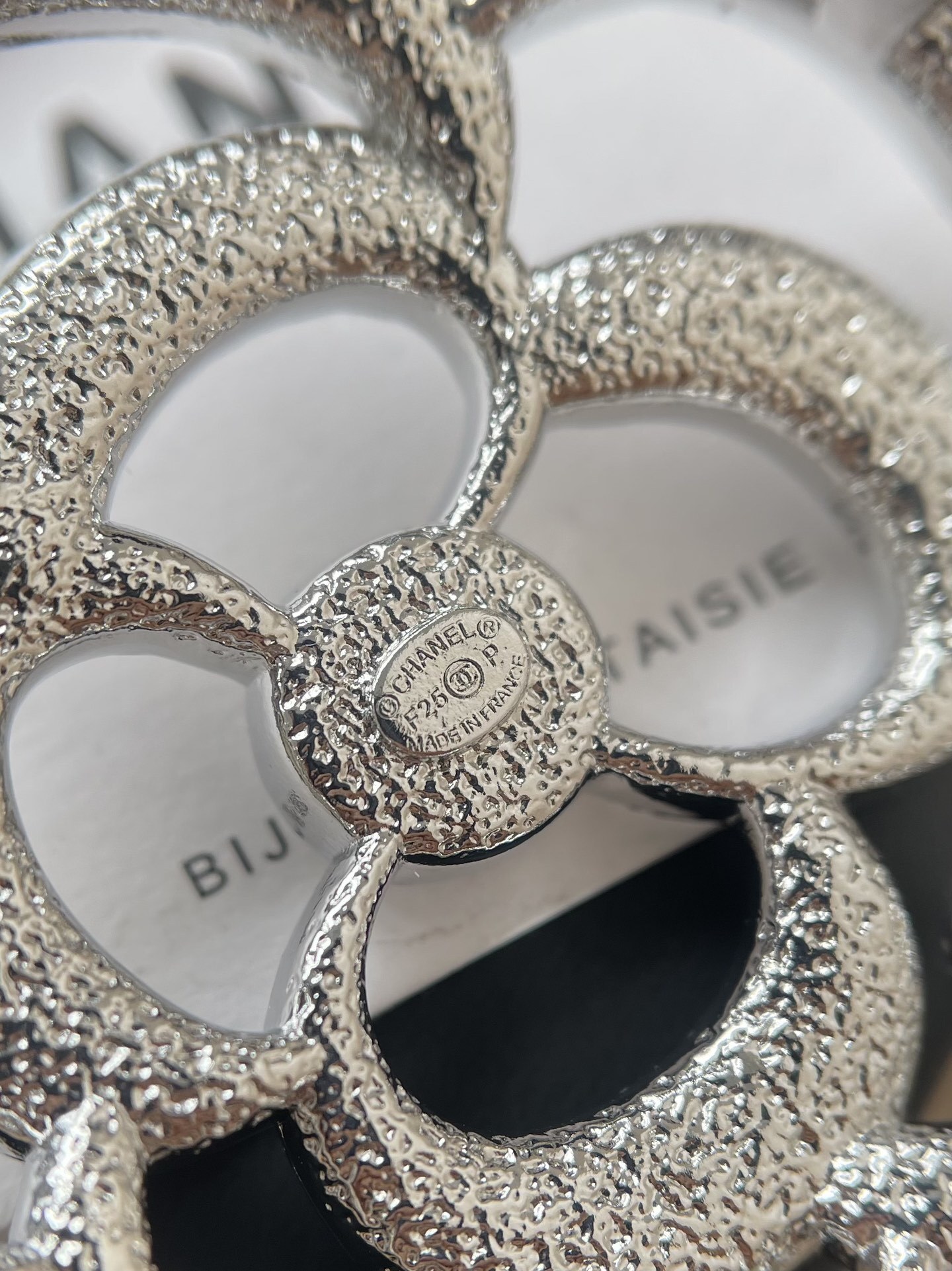 Elegant Camellia Flower Brooch with Crystals and Pearls