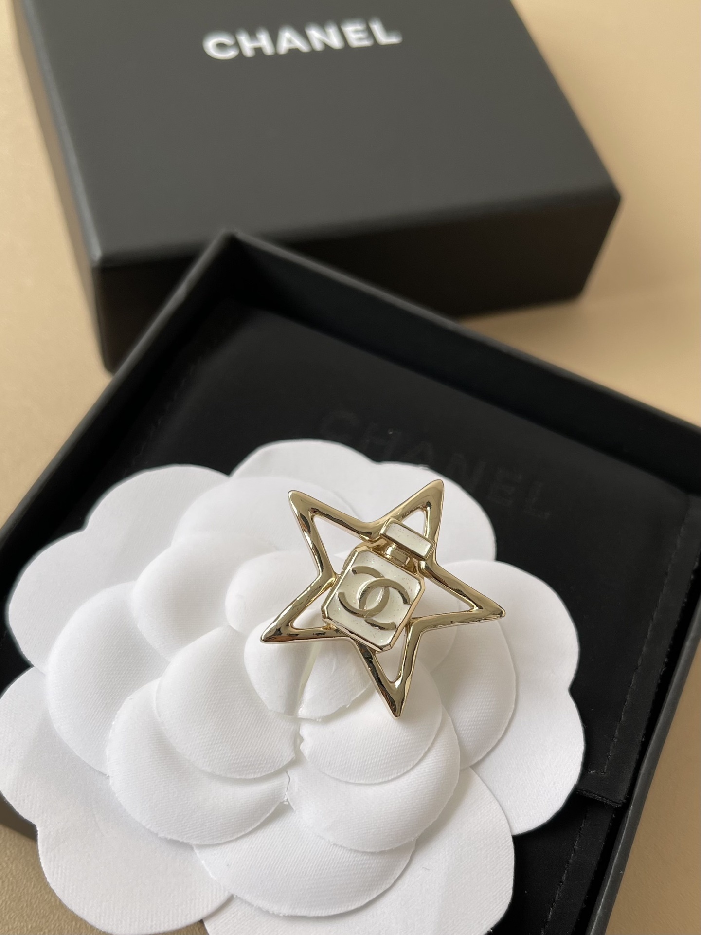 Luxury Gold Star Perfume Bottle Brooch - Designer Inspired Pin