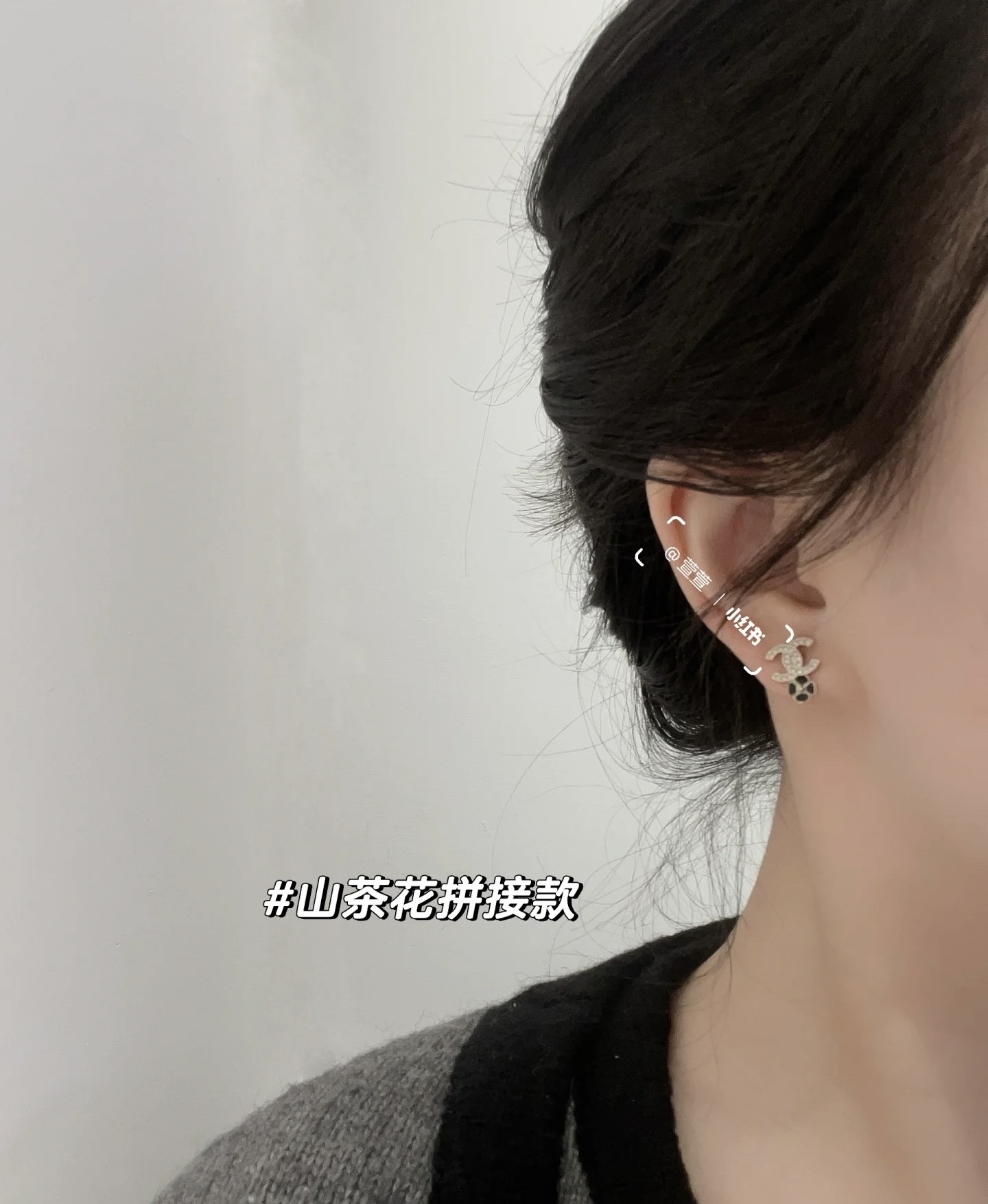 Luxury CC Logo Camellia Flower Earrings with Crystals and Pearls