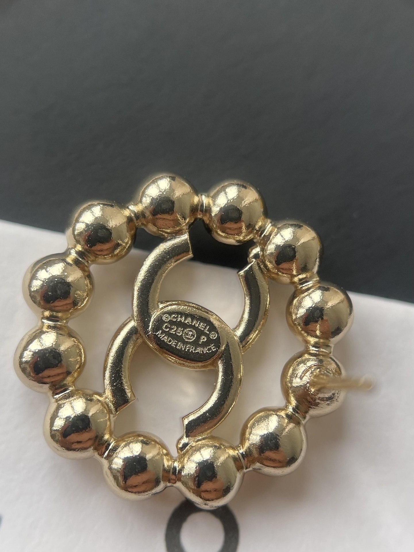 Elegant Double C Crystal Halo Stud Earrings - Gold & Silver Plated