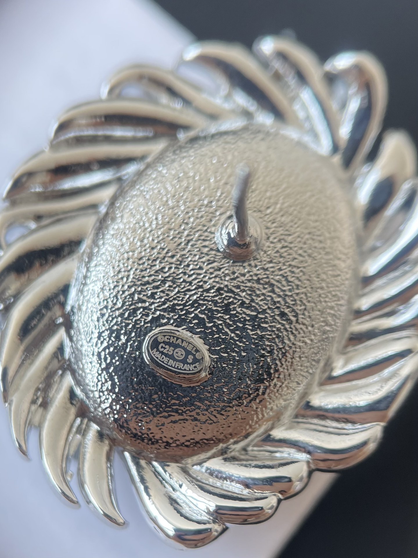 Elegant Black & Silver CC Crystal Statement Earrings for Women