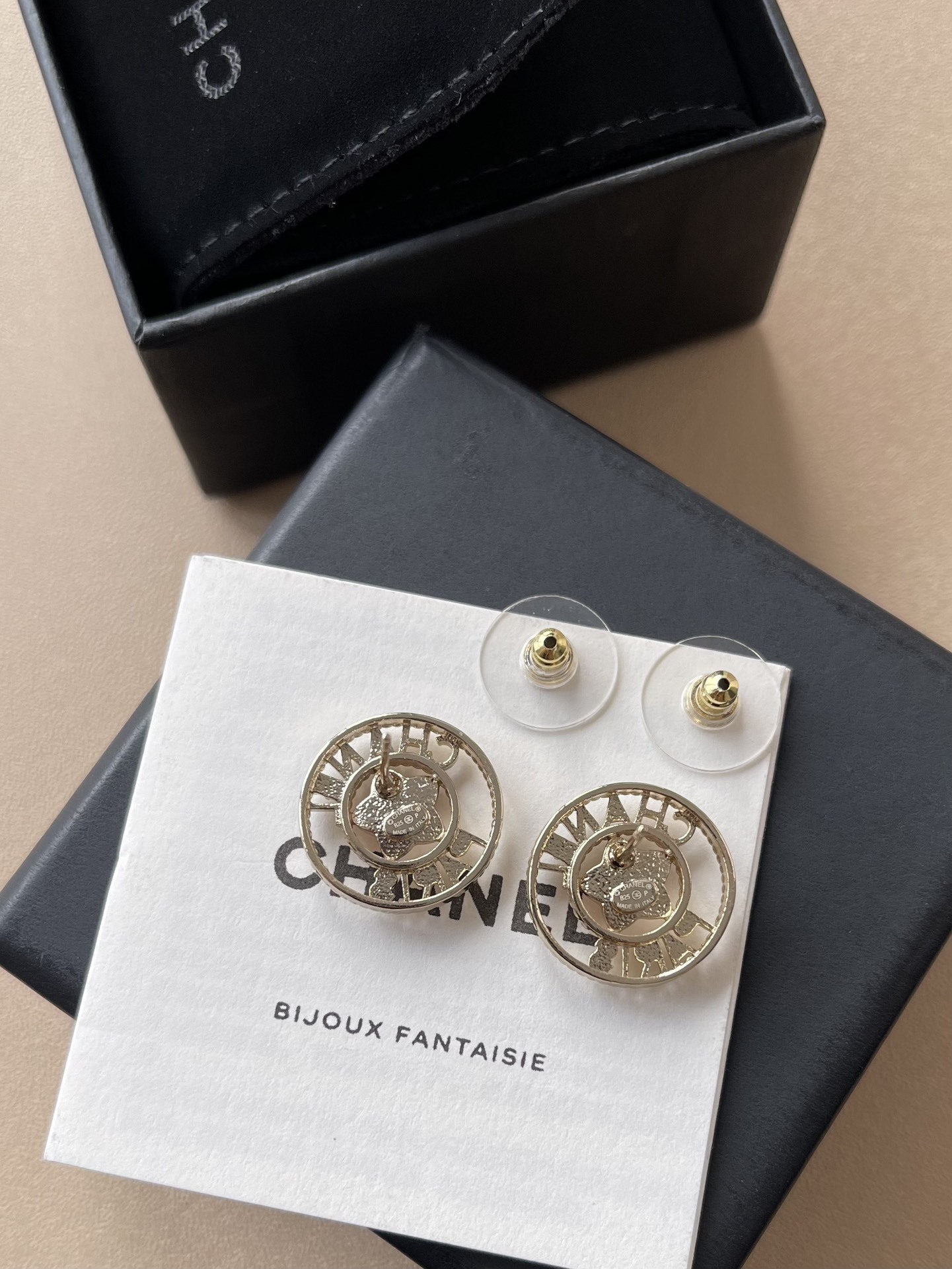 Luxury Gold-Tone Star Stud Earrings with Pink Crystal - Paris Style