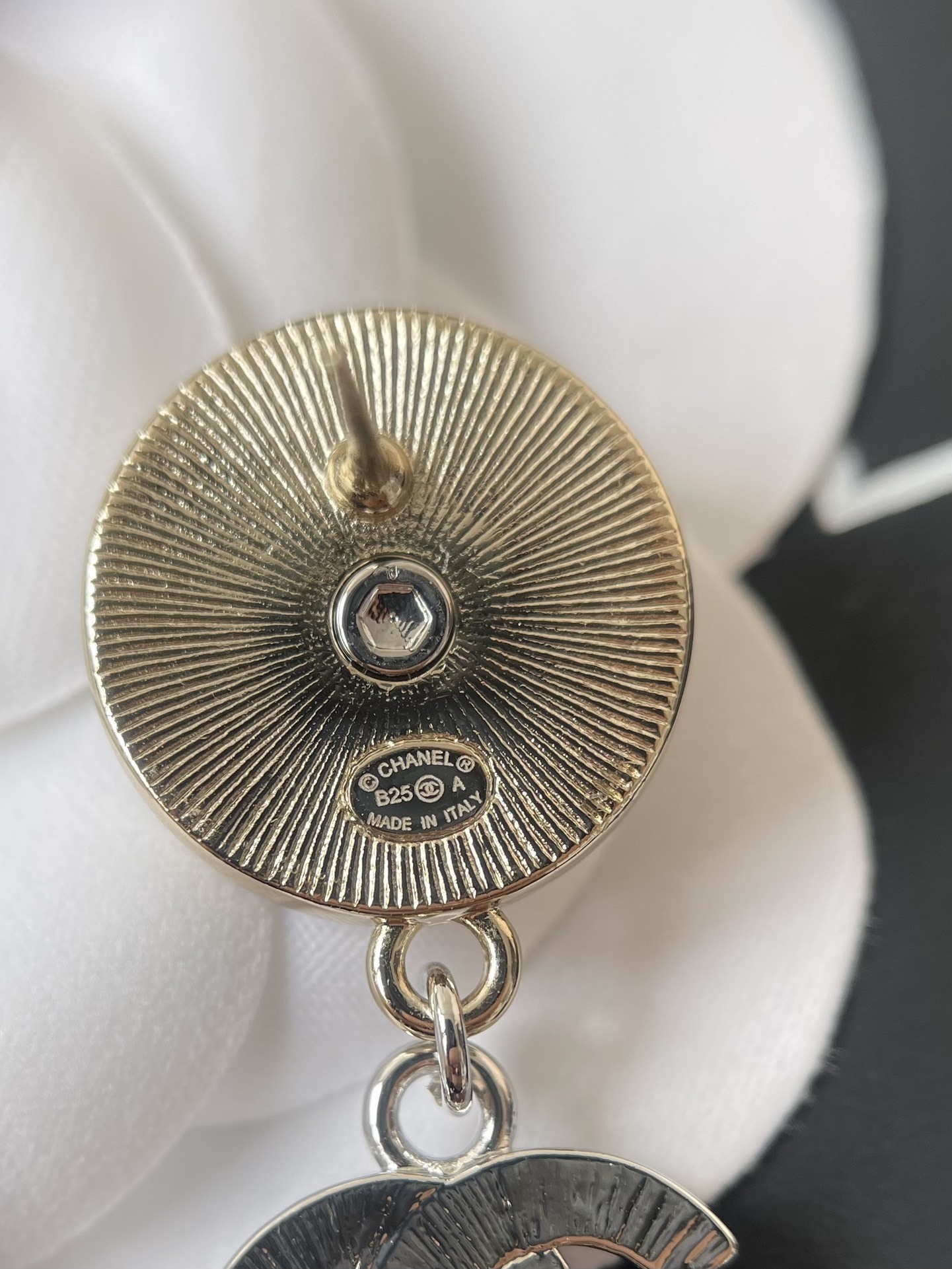 Chanel Crystal Star and CC Logo Dangle Earrings - Elegant Jewelry