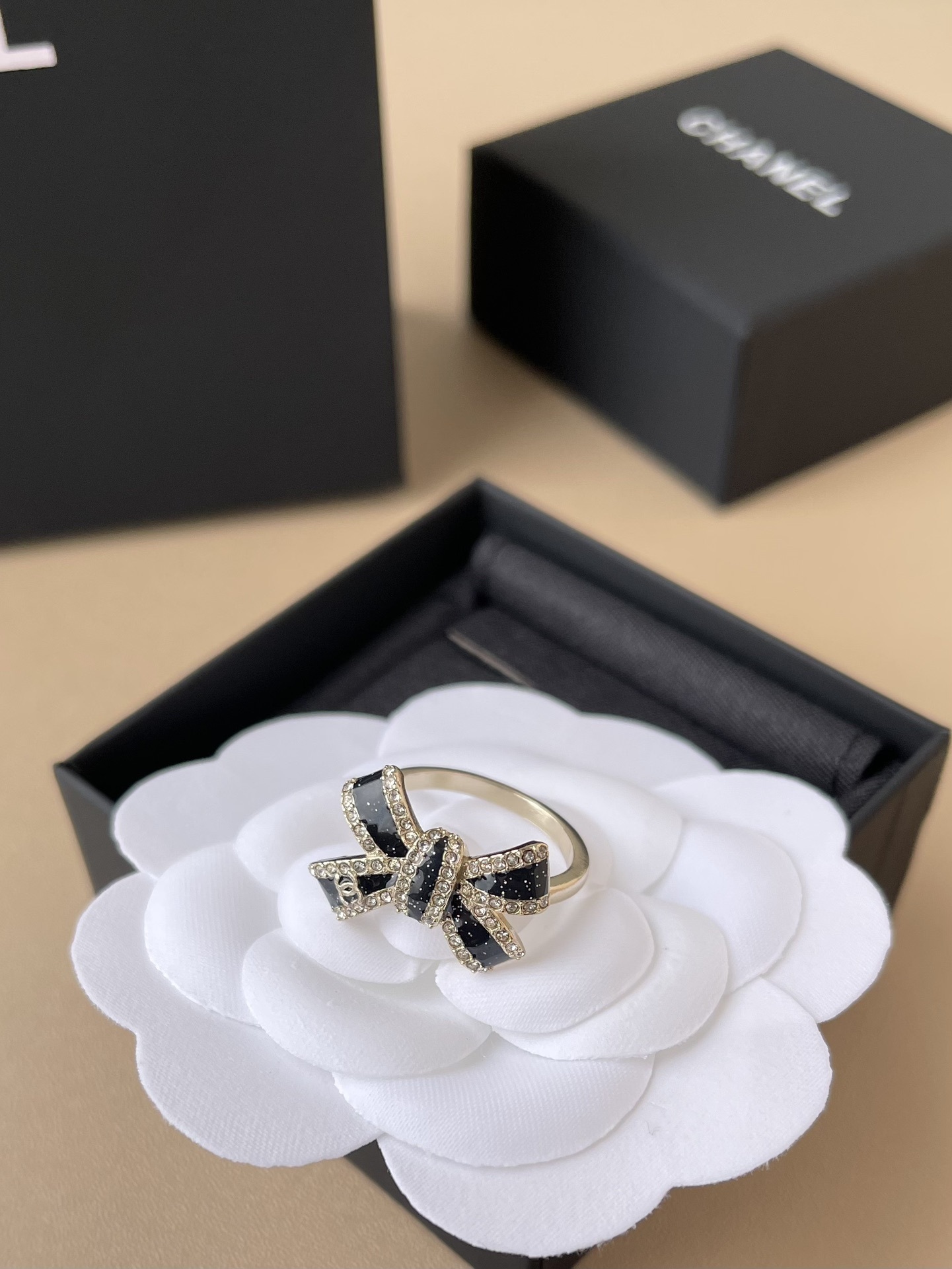 Luxury Bow Crystal Jewelry Set - Elegant Ring, Necklace & Bracelet