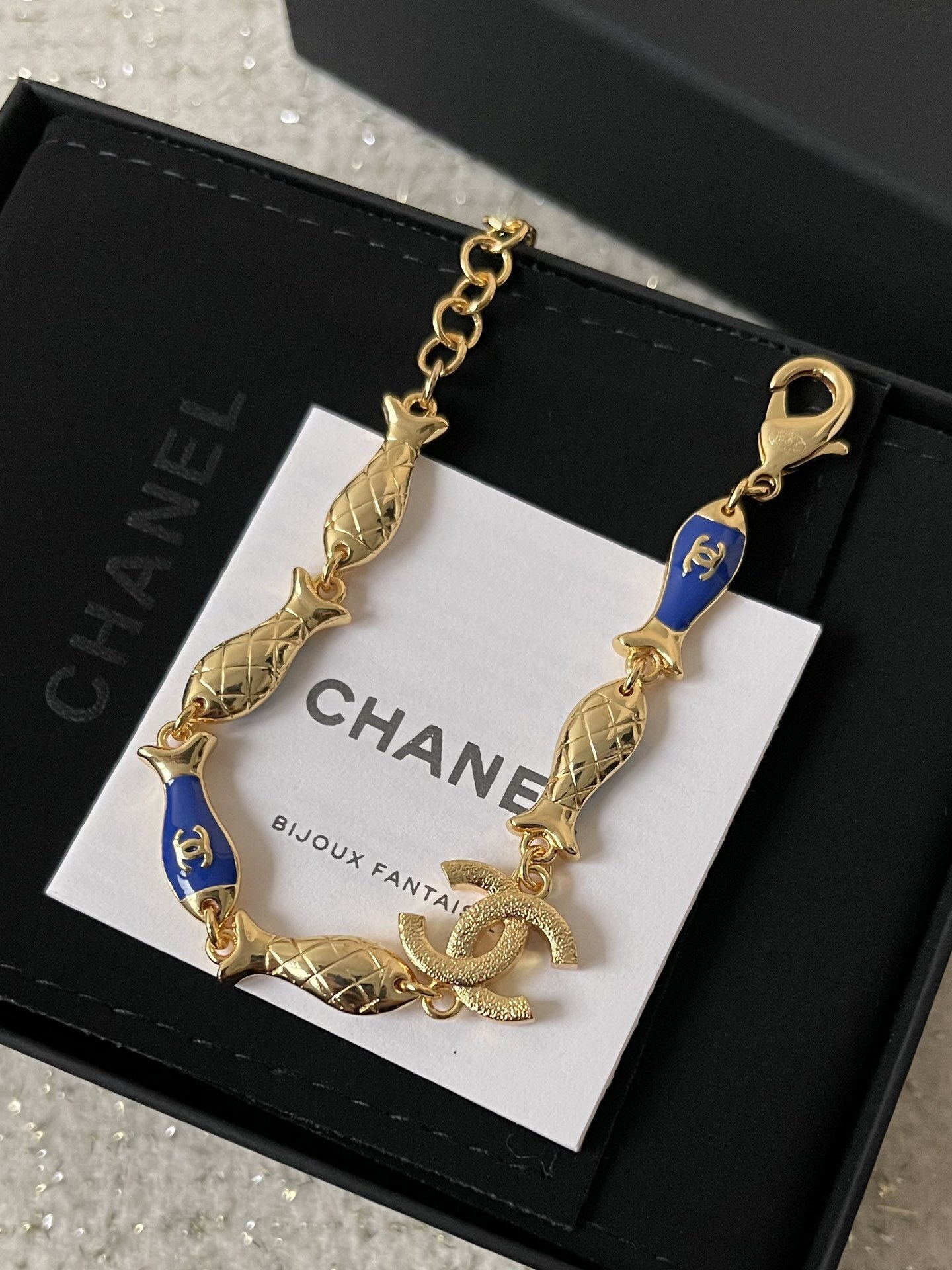 Chanel 2024/25 Cruise Collection Gold Fish Bracelet with CC Logo