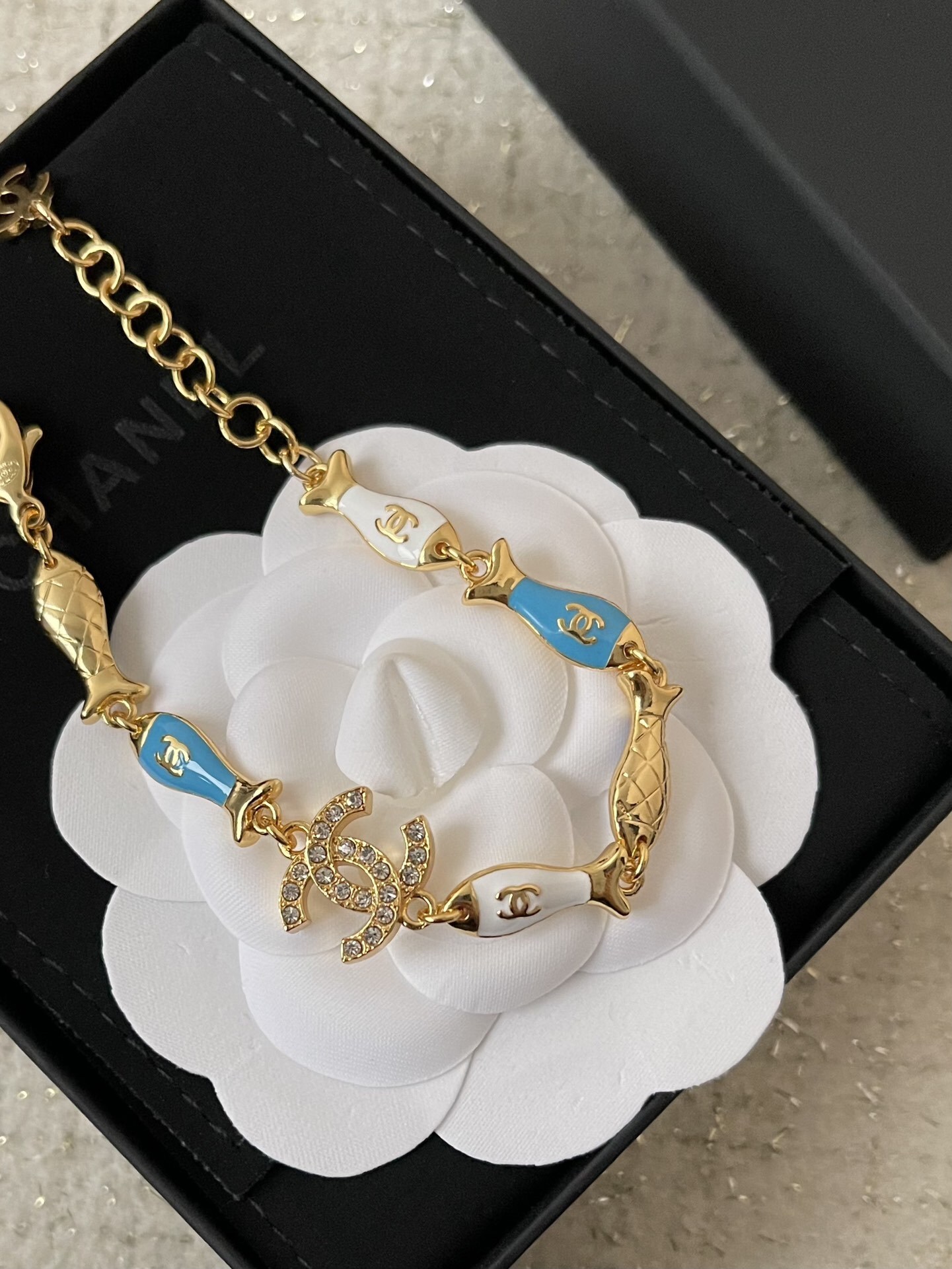 Chanel 2024/25 Cruise Collection Gold Fish Bracelet with CC Logo