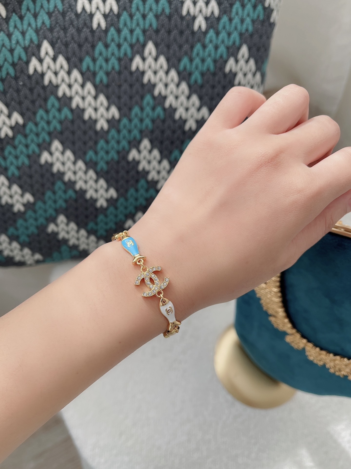 Chanel 2024/25 Cruise Collection Gold Fish Bracelet with CC Logo