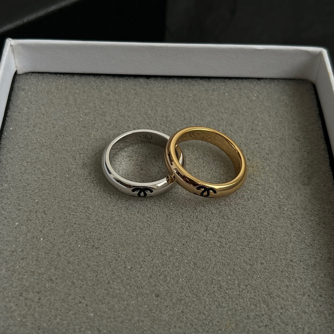 Minimalist S925 Sterling Silver Wavy Ring & Designer Logo Band Set