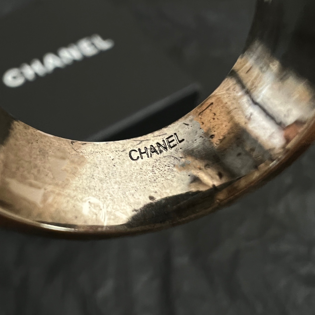 Chanel Paris Double C Logo Ring - Vintage Style Fashion Jewelry