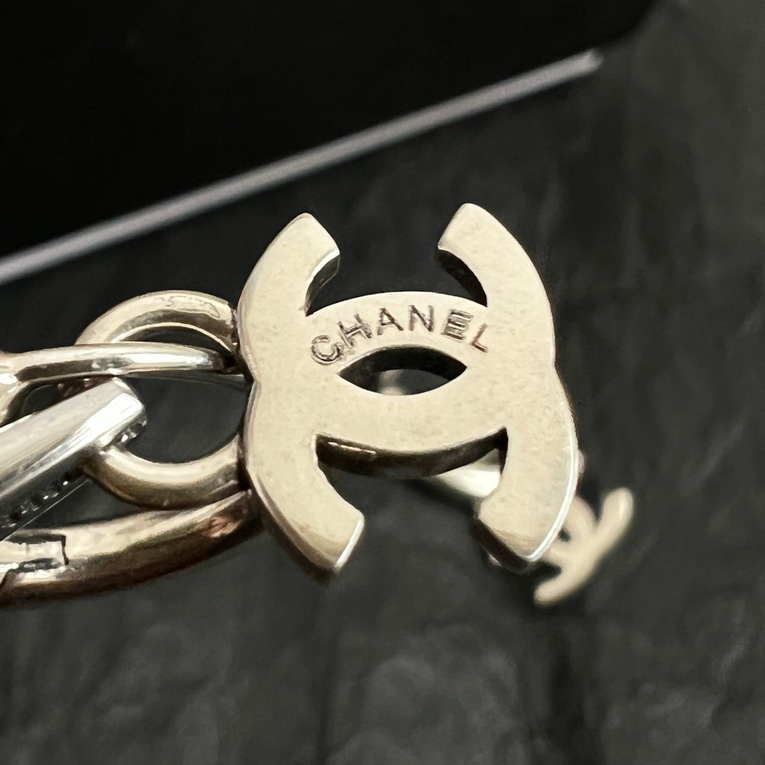 Elegant CC Logo Charm Hoop Earrings - Premium Designer Style