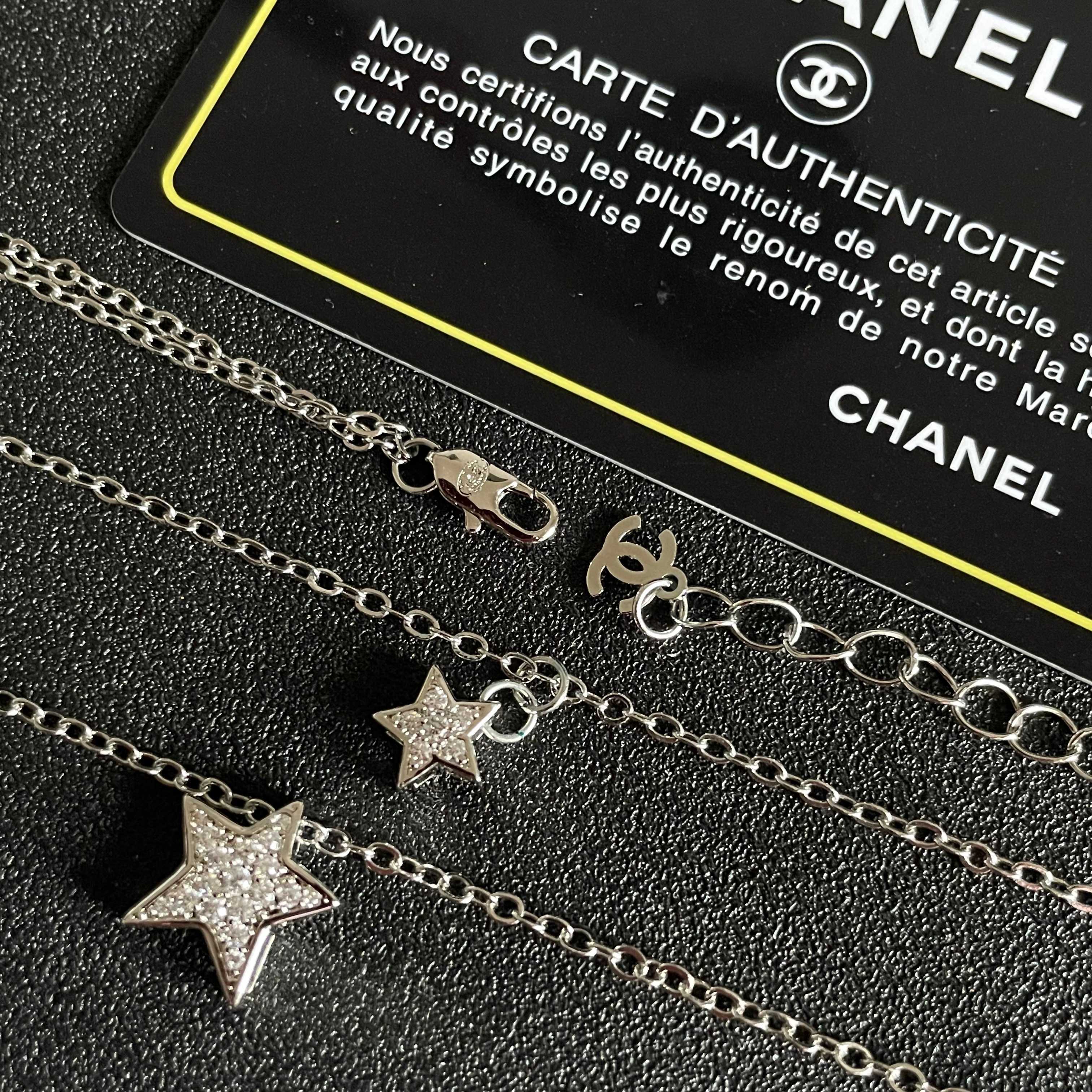 Sparkling Double Layer Star Pendant Necklace - Silver Crystal Jewelry