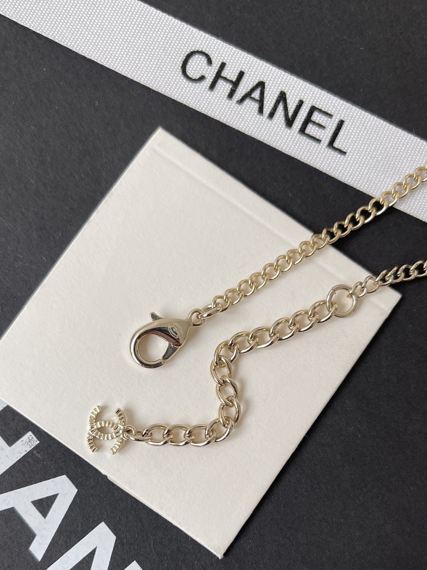 Chanel Crystal Shooting Star Long Necklace - Gold Finish CC Logo