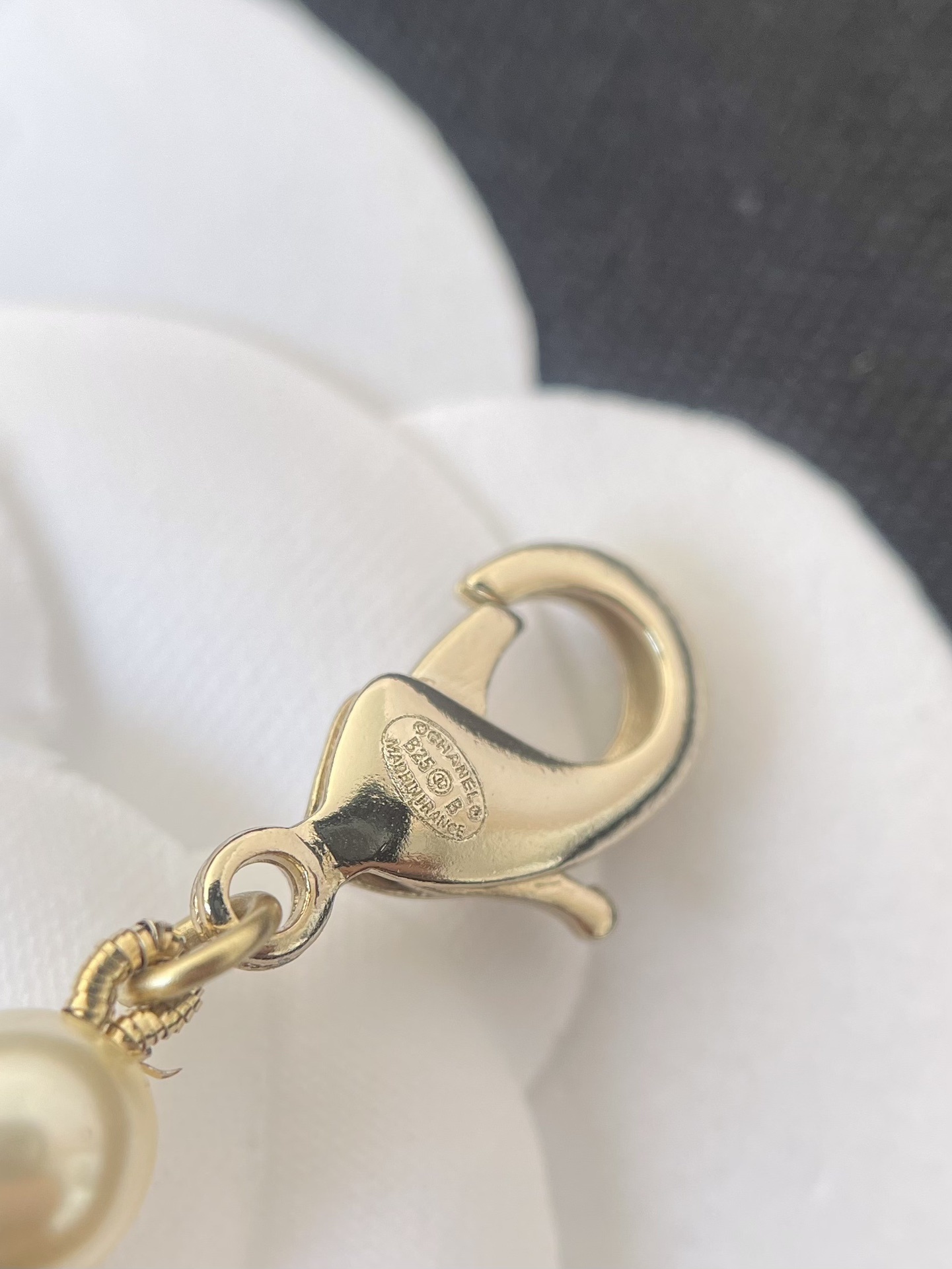 Chanel CC Logo Pearl Long Necklace with Crystal Hearts - FW 2025/26