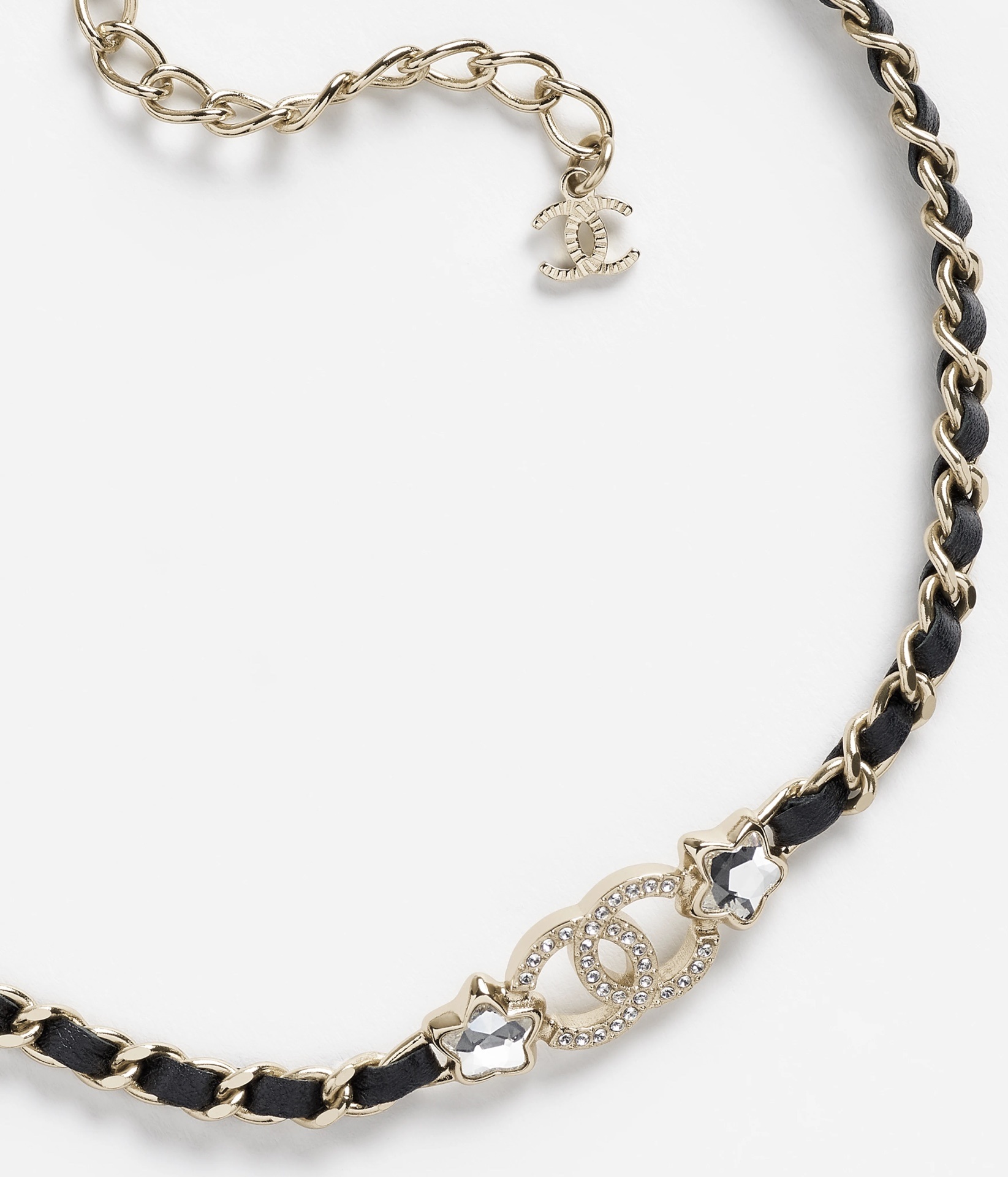 Chanel Fall/Winter 2025 CC Crystal Leather Chain Necklace