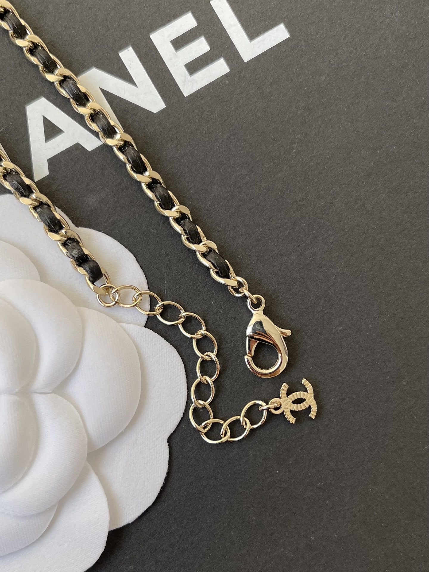 Chanel Fall/Winter 2025 CC Crystal Leather Chain Necklace