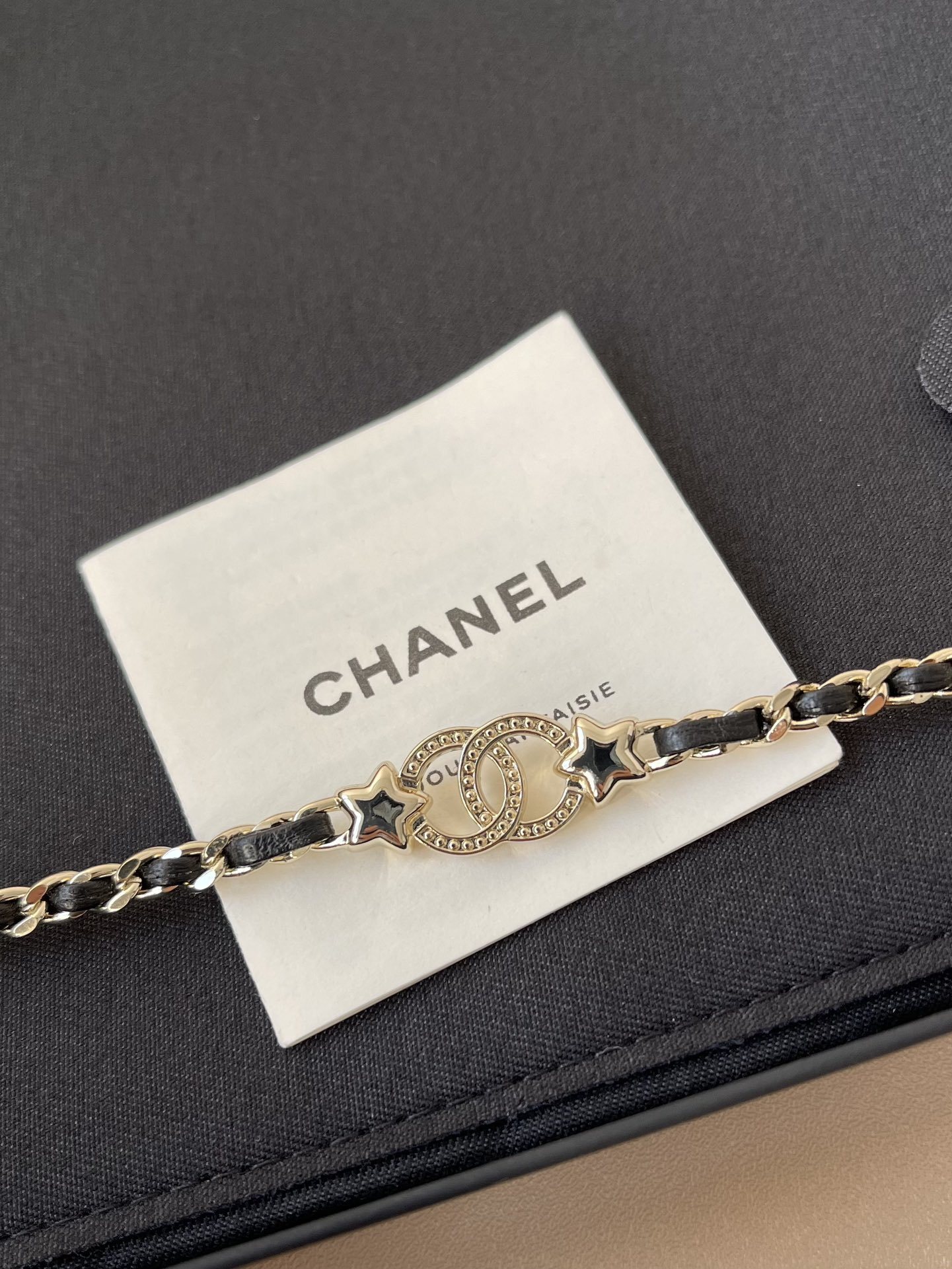 Chanel Fall/Winter 2025 CC Crystal Leather Chain Necklace