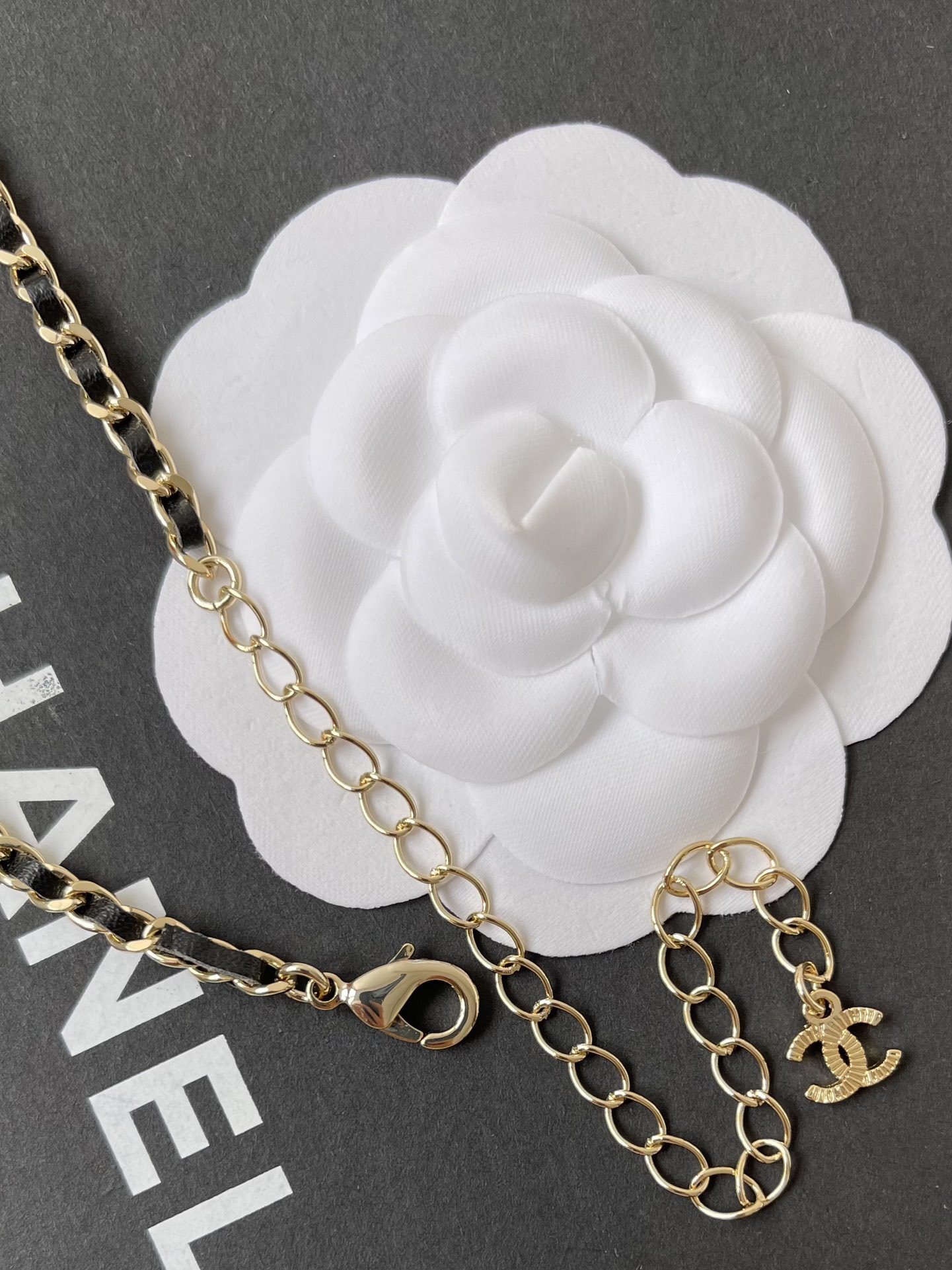 Chanel AW 2025/26 Leather Chain Necklace with CC & Pearl Charms