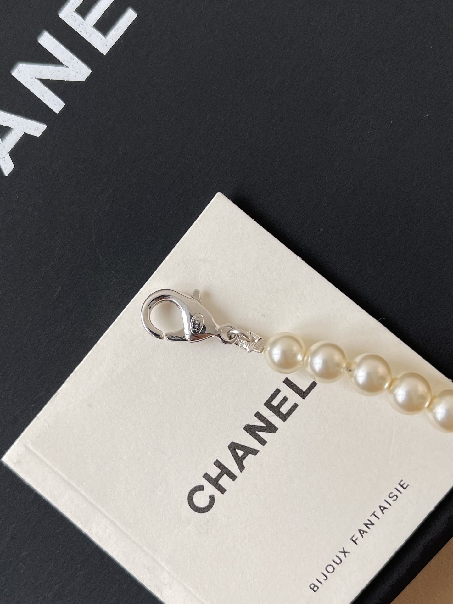 Elegant Pearl Necklace with Sparkling Crystal Double C Pendant