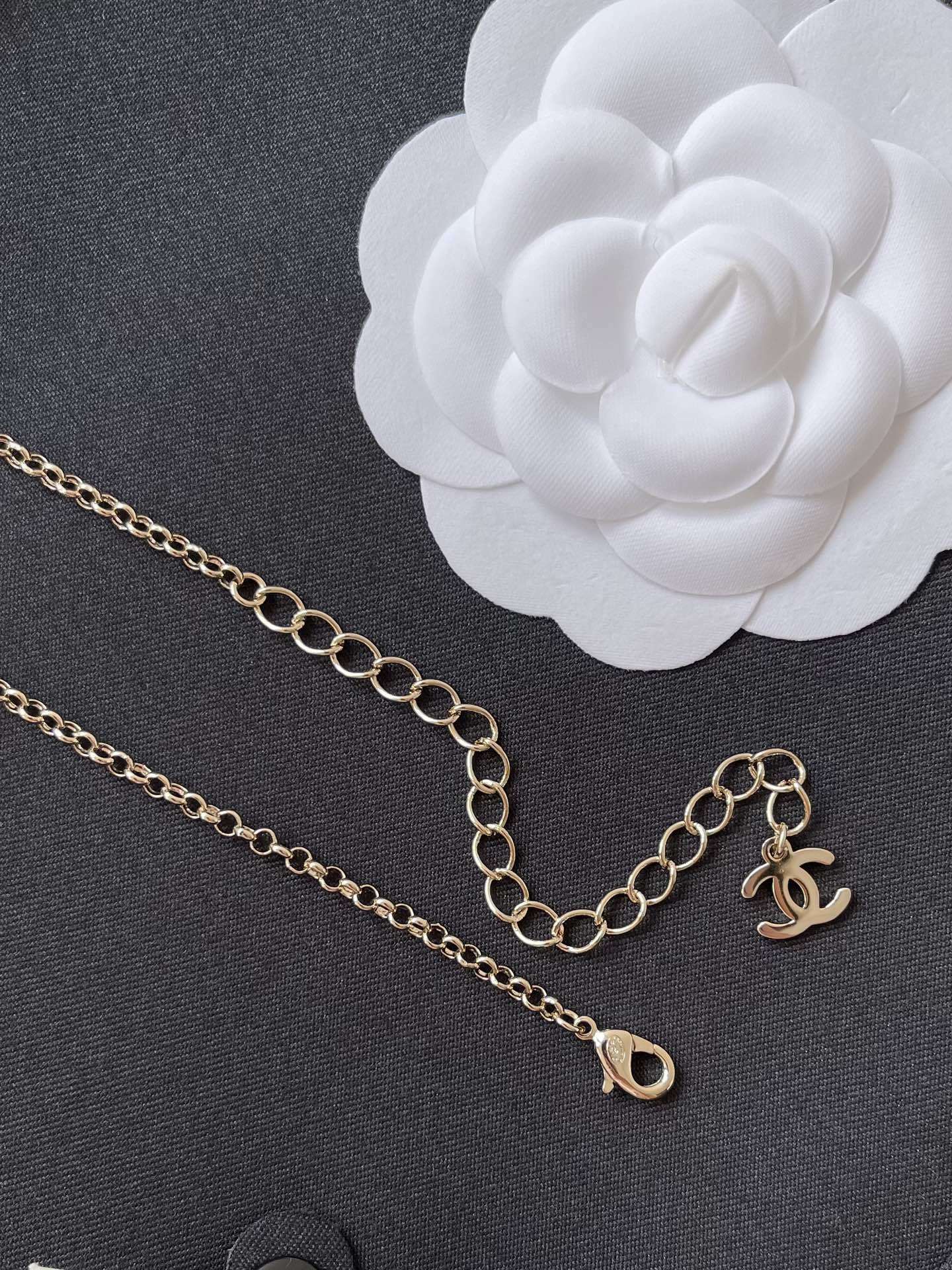 Luxury Chanel Gold Mushroom Charm Necklace with Colorful Accents
