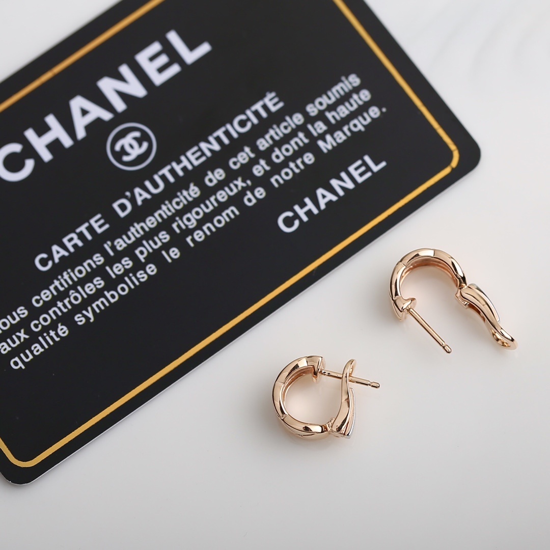 Chanel Coco Crush Inspired Quilted Jewelry Set - Rose Gold