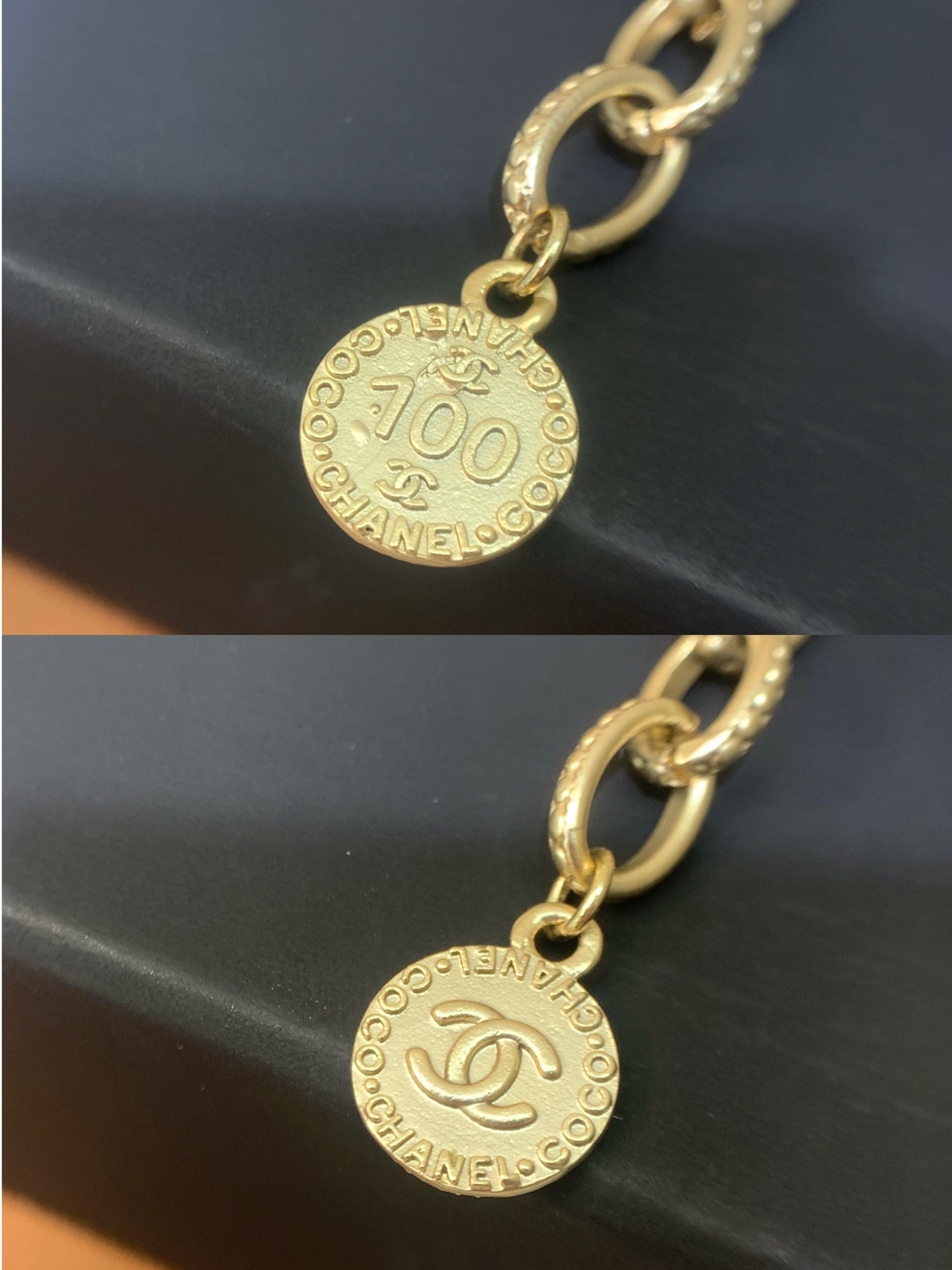 Elegant Pearl Choker Necklace with Crystal Double C Charm